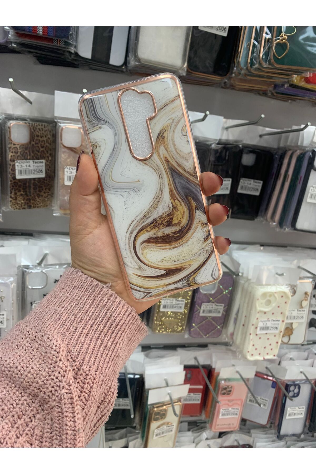 TECNOTREND Redmi Note 8 Pro Mermer Desenli Silikon Kılıf