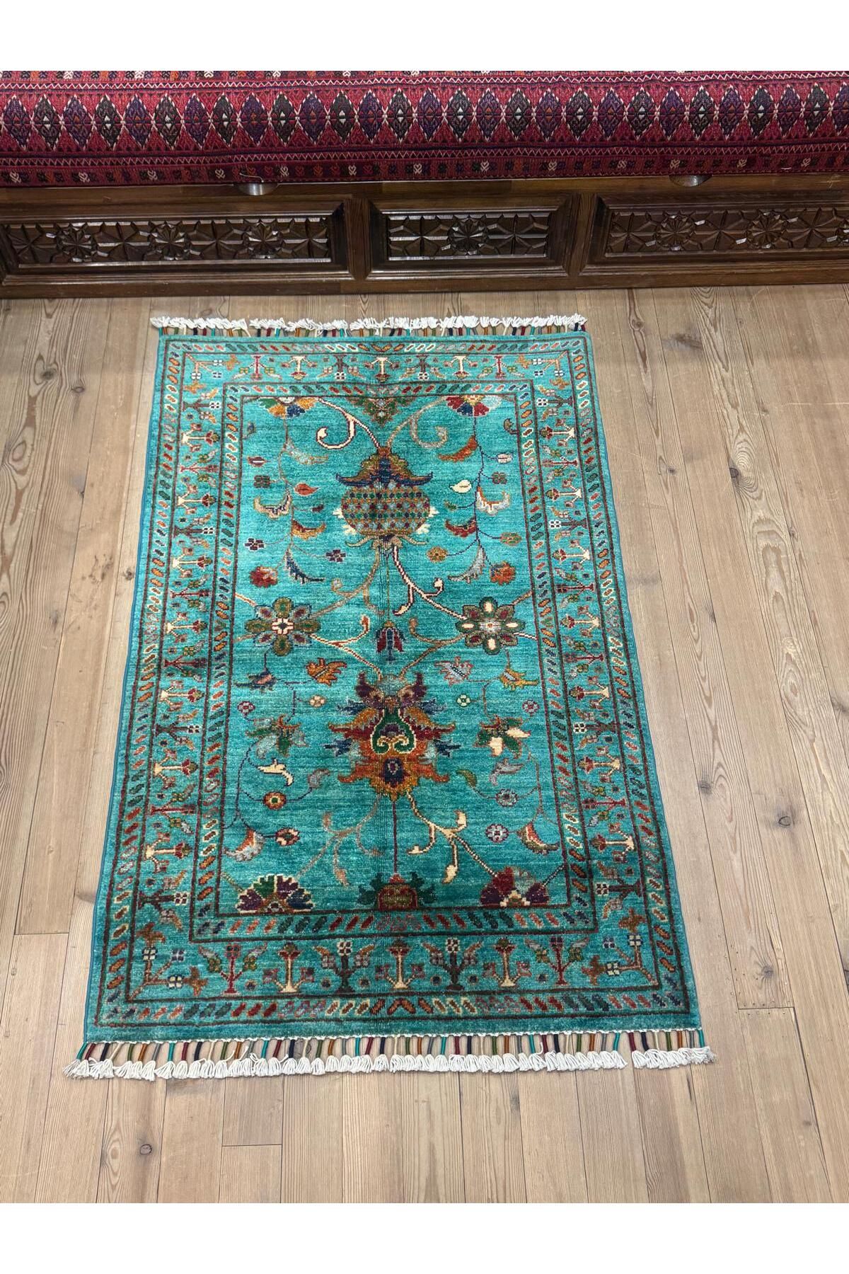 ŞİRVAN HALI EL DOKUMA AFGAN HALI - 128 x 82