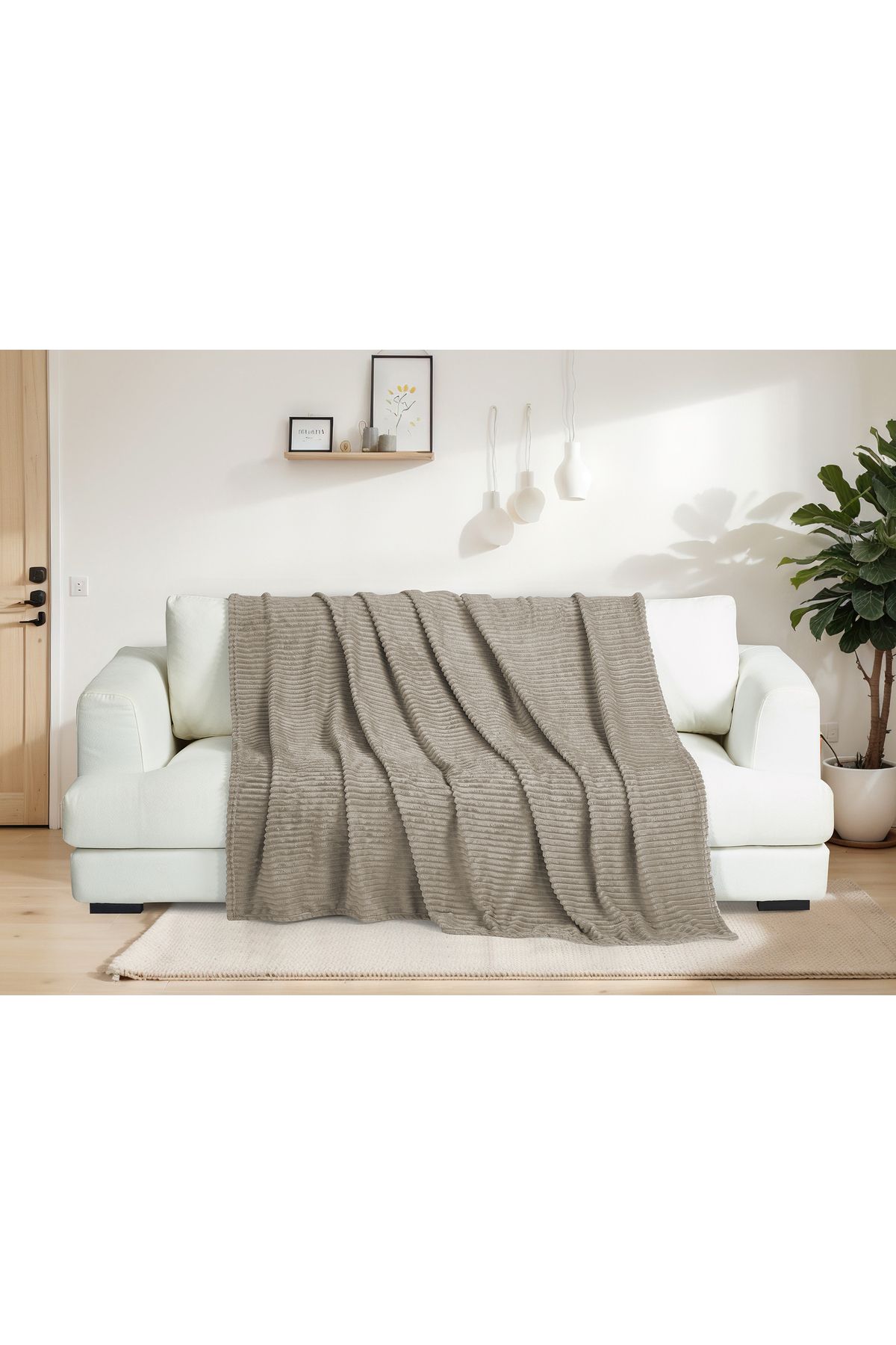Dainty Home Serra çok amaçlı örtü vizon renk