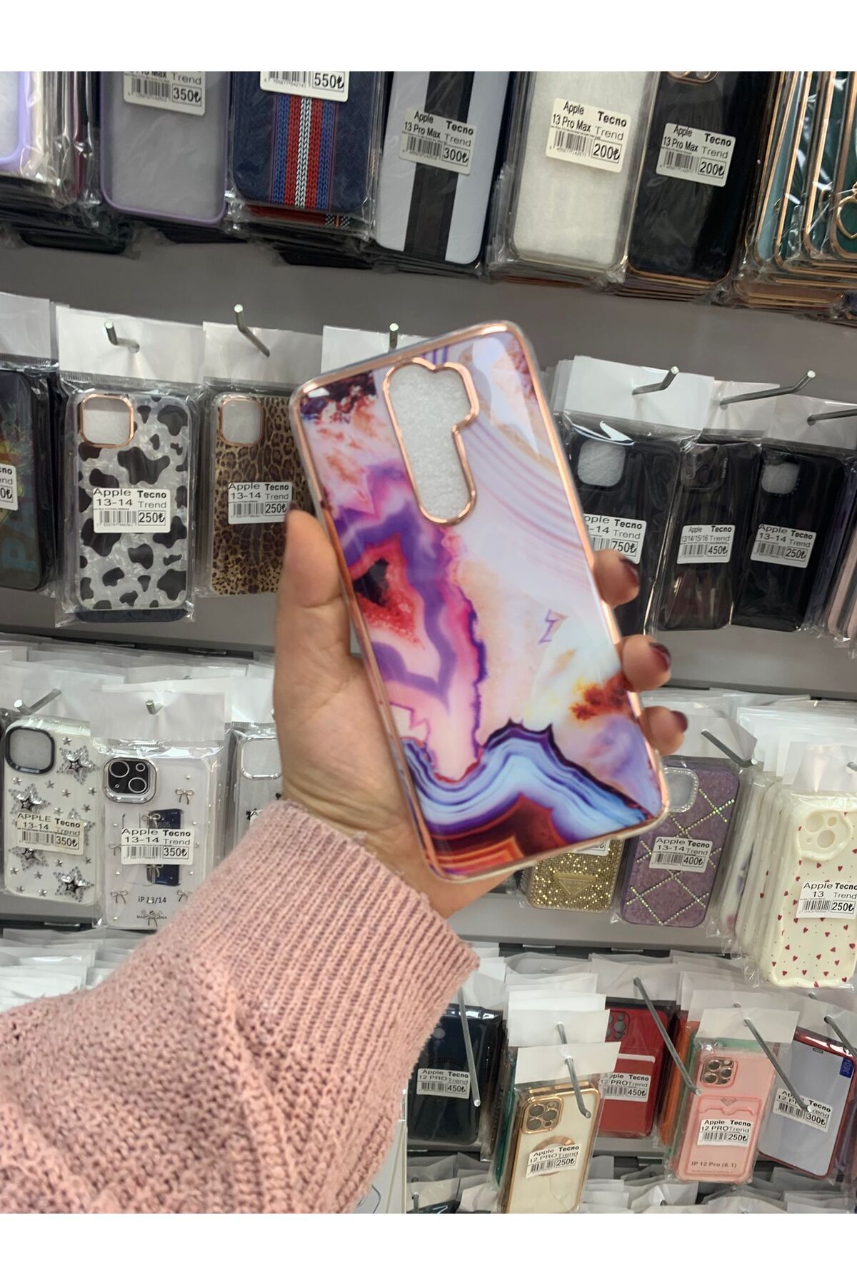 TECNOTREND Redmi Note 8 Pro Mermer Desenli Silikon Kılıf