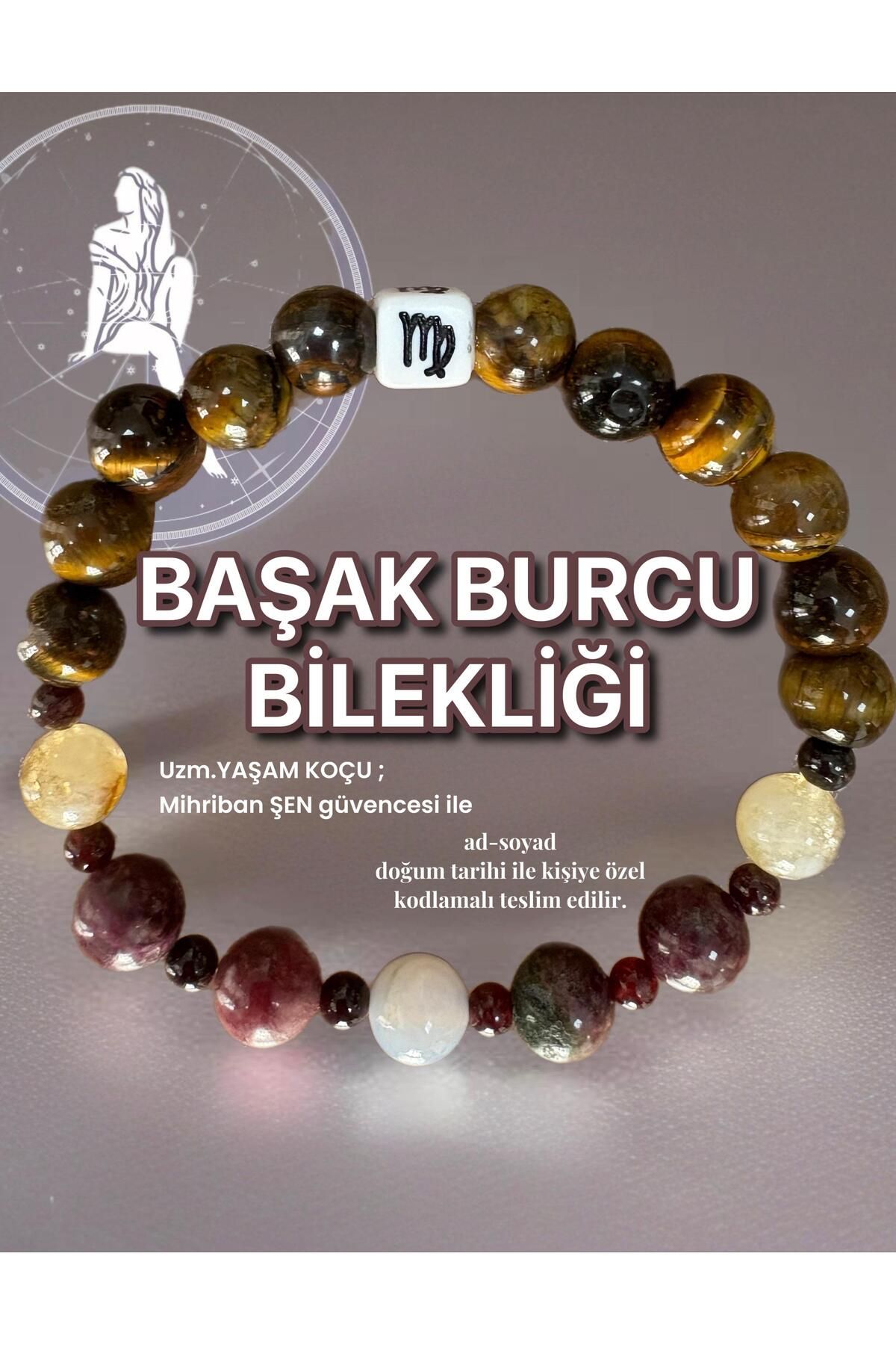 Mihri Doğal Taş Başak Burcu Bilekliği