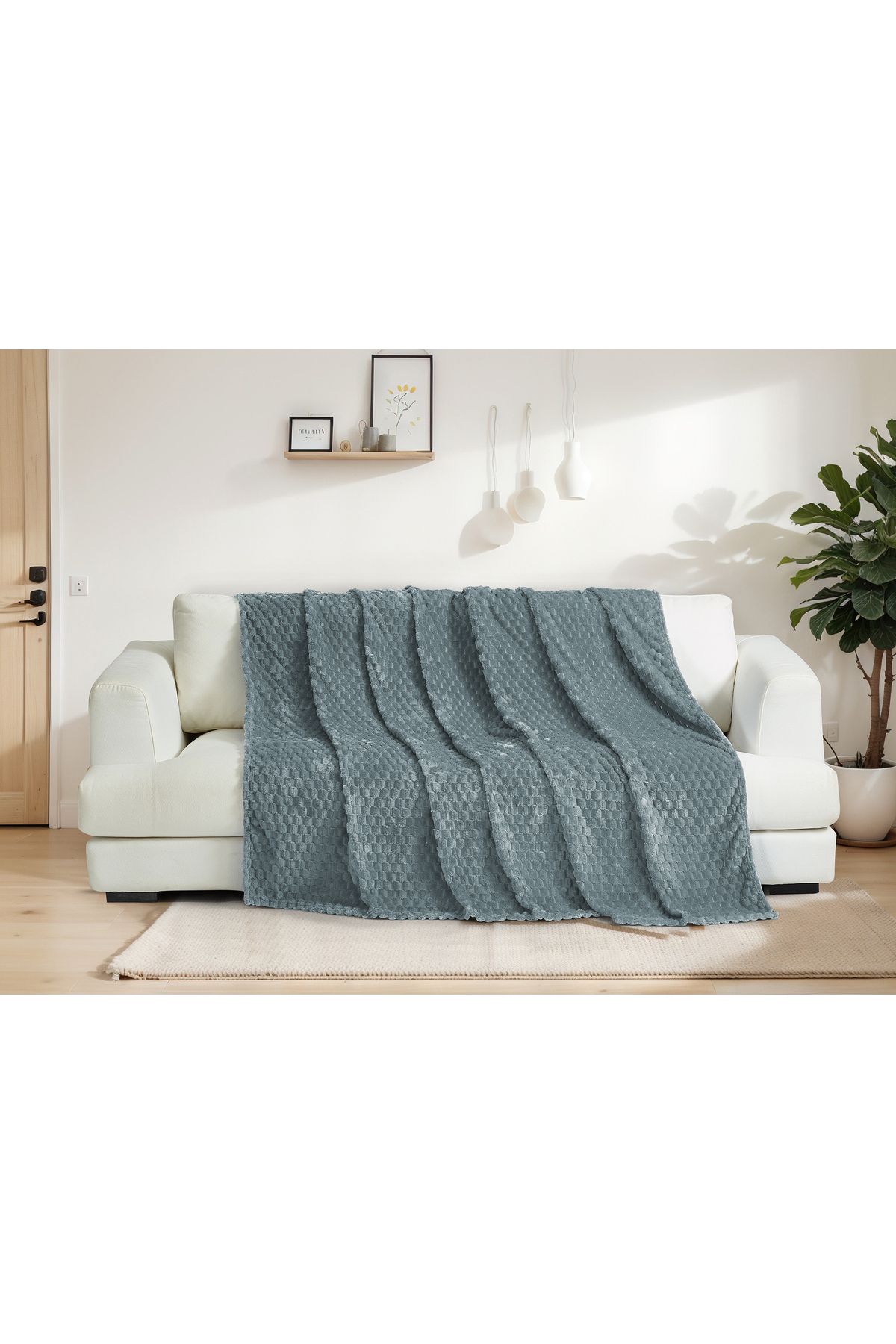 Dainty Home Petek çok amaçlı örtü mavi renk