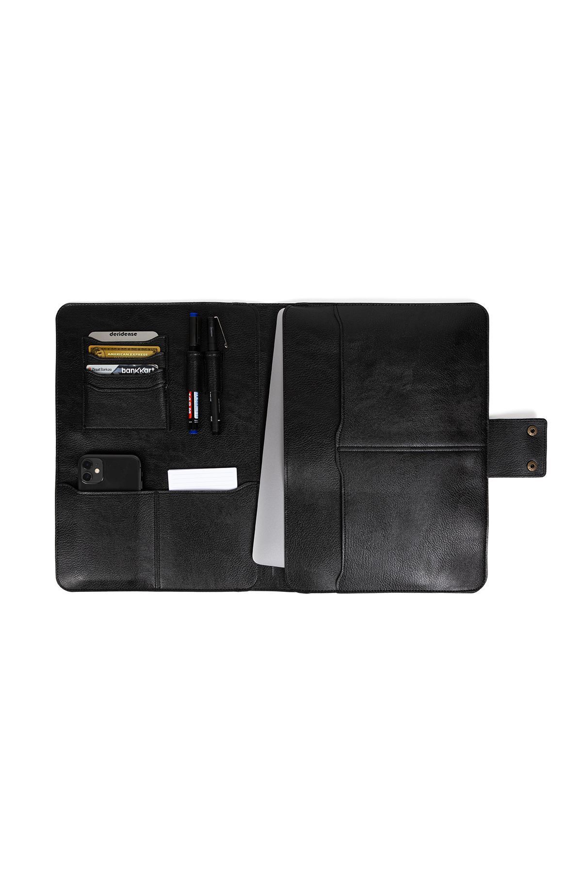 Paris Business Club M2 13-14 Inç Macbook Pro-air Vegan Deri Organizer Evrak Çantası Tablet Kılıfı