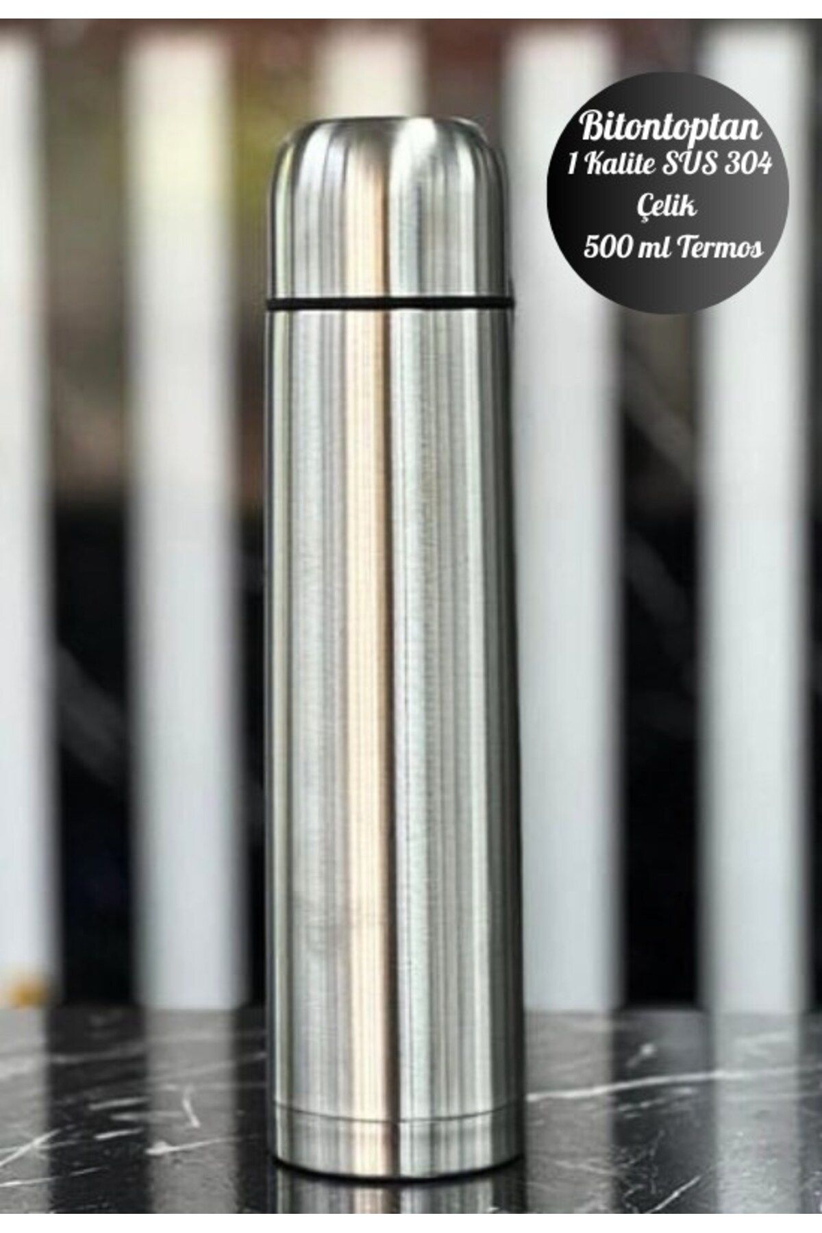 Deco Elit Kişiye Özel 500 ml Çift Katmanlı SUS 304 Çelik İnox Termos 12 Saat Sıcak Soğuk Tutma