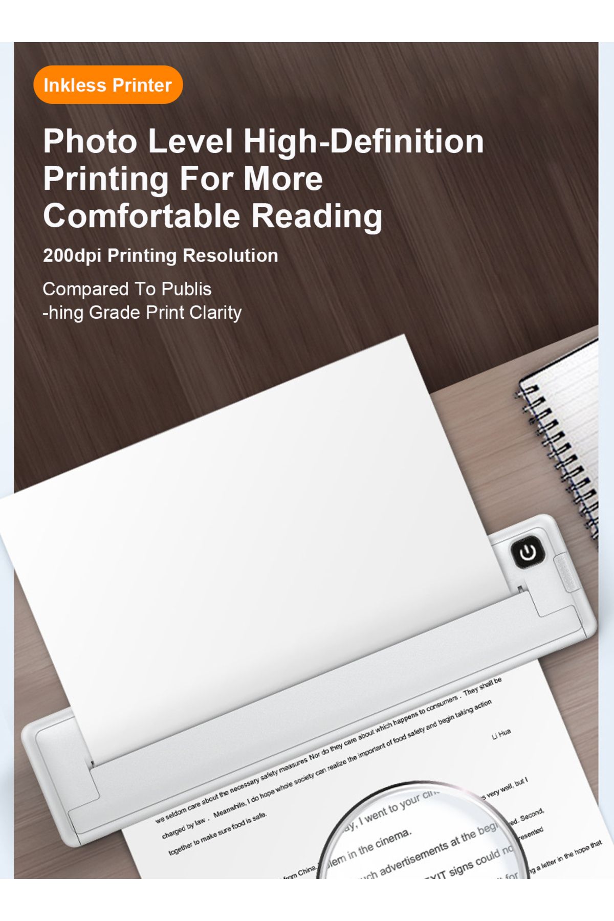 KidLe-A4 Home Mini Thermal Printer with WiFi Portable Inkless Printing Solution for Students 2