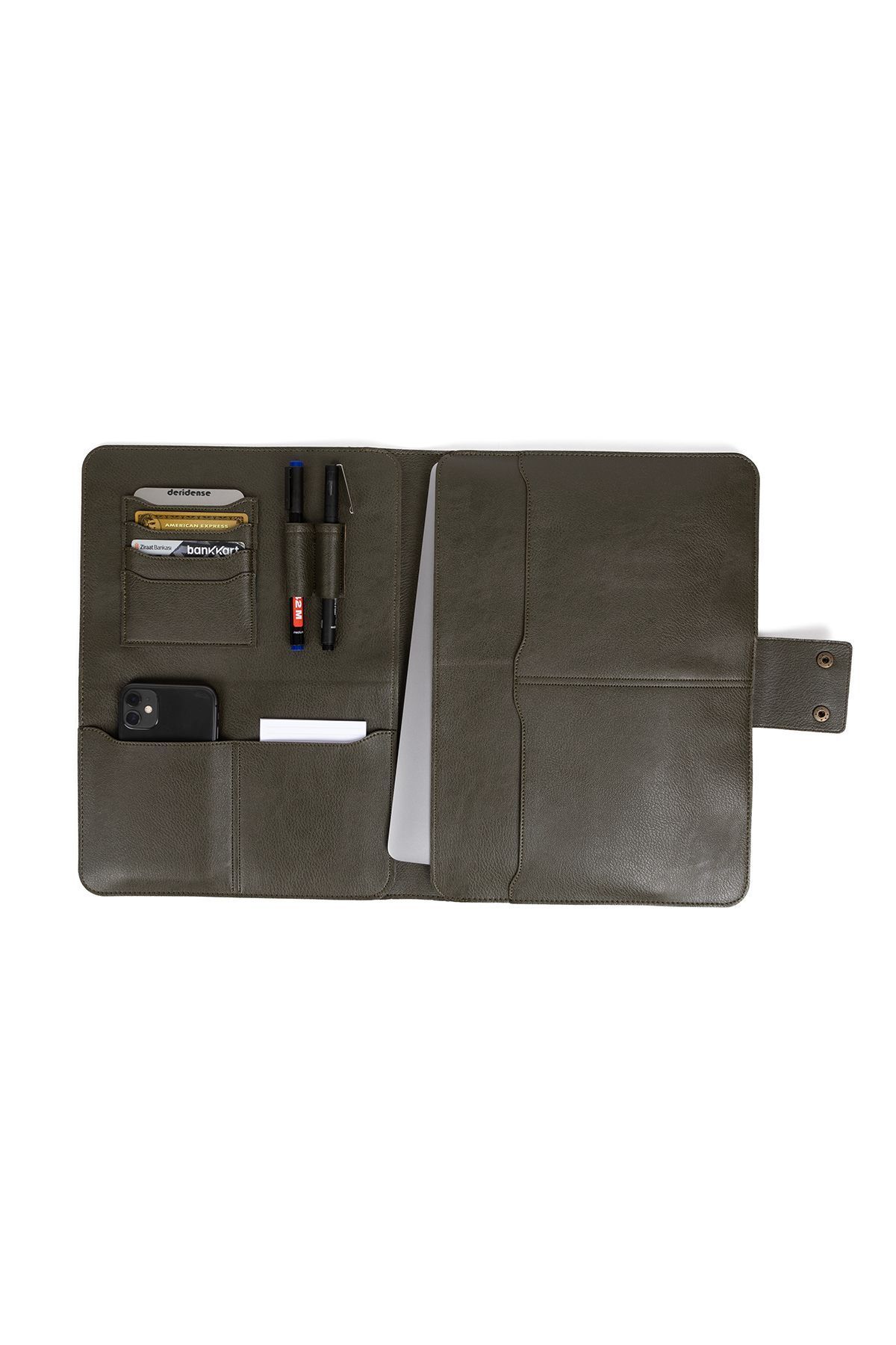 Paris Business Club M2 13-14 Inç Macbook Pro-air Vegan Deri Organizer Evrak Çantası Tablet Kılıfı