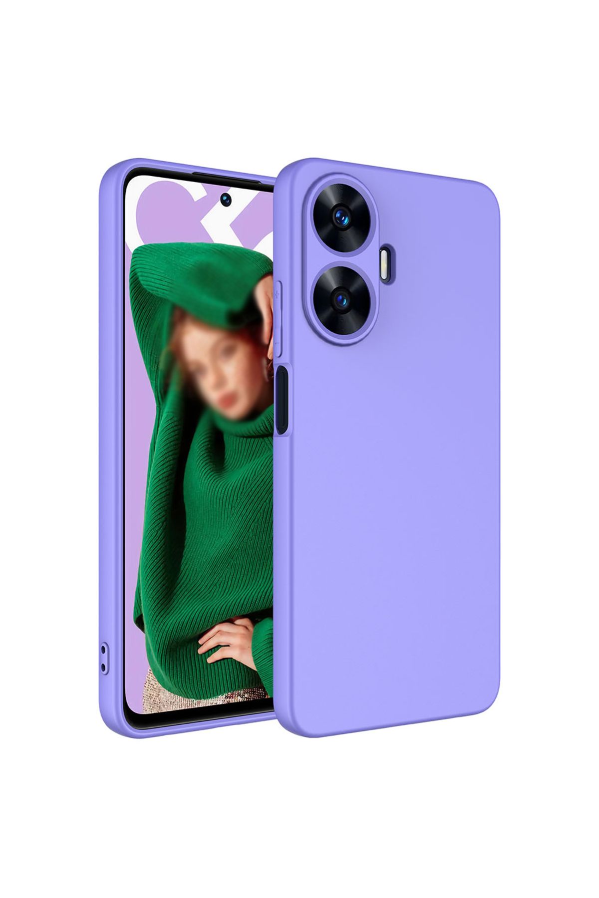 halkhouse Realme C55 Kılıf Renkli Esnek Kırılmaz Yüksek Koruma Silikon Marra Kapak
