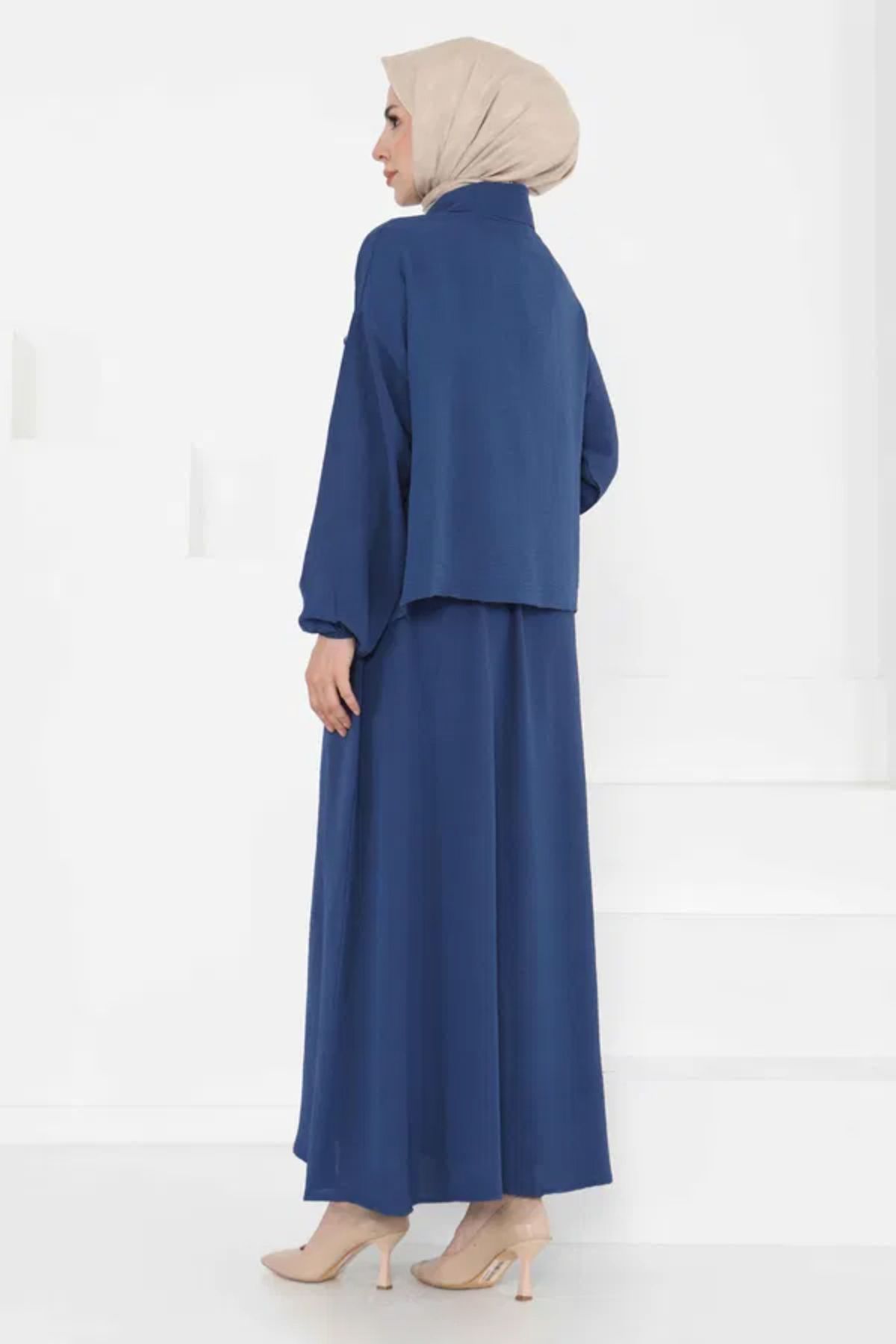 Butik Fermuar Detay Elbise Takım
