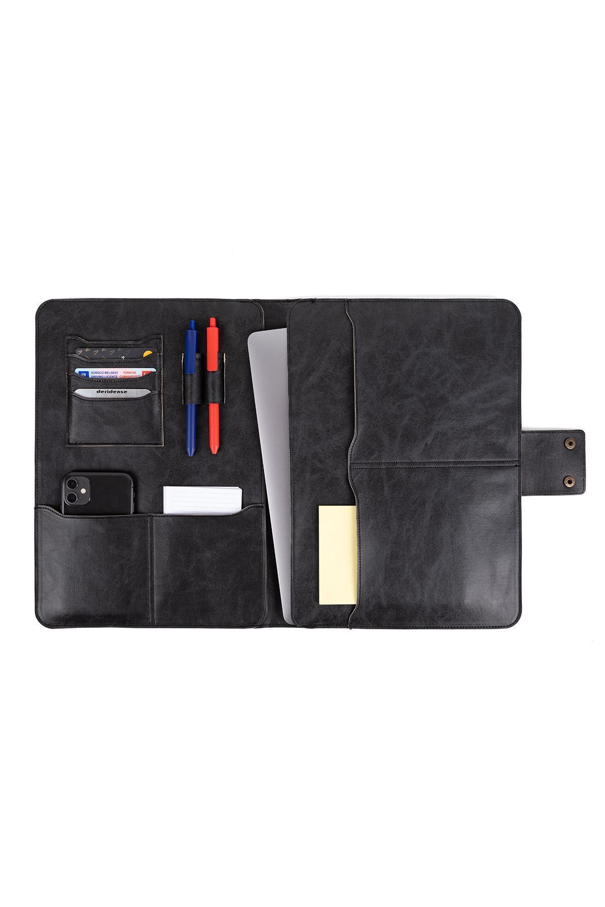 Paris Business Club M2 13-14 Inç Macbook Pro-air Vegan Deri Organizer Evrak Çantası Tablet Kılıfı