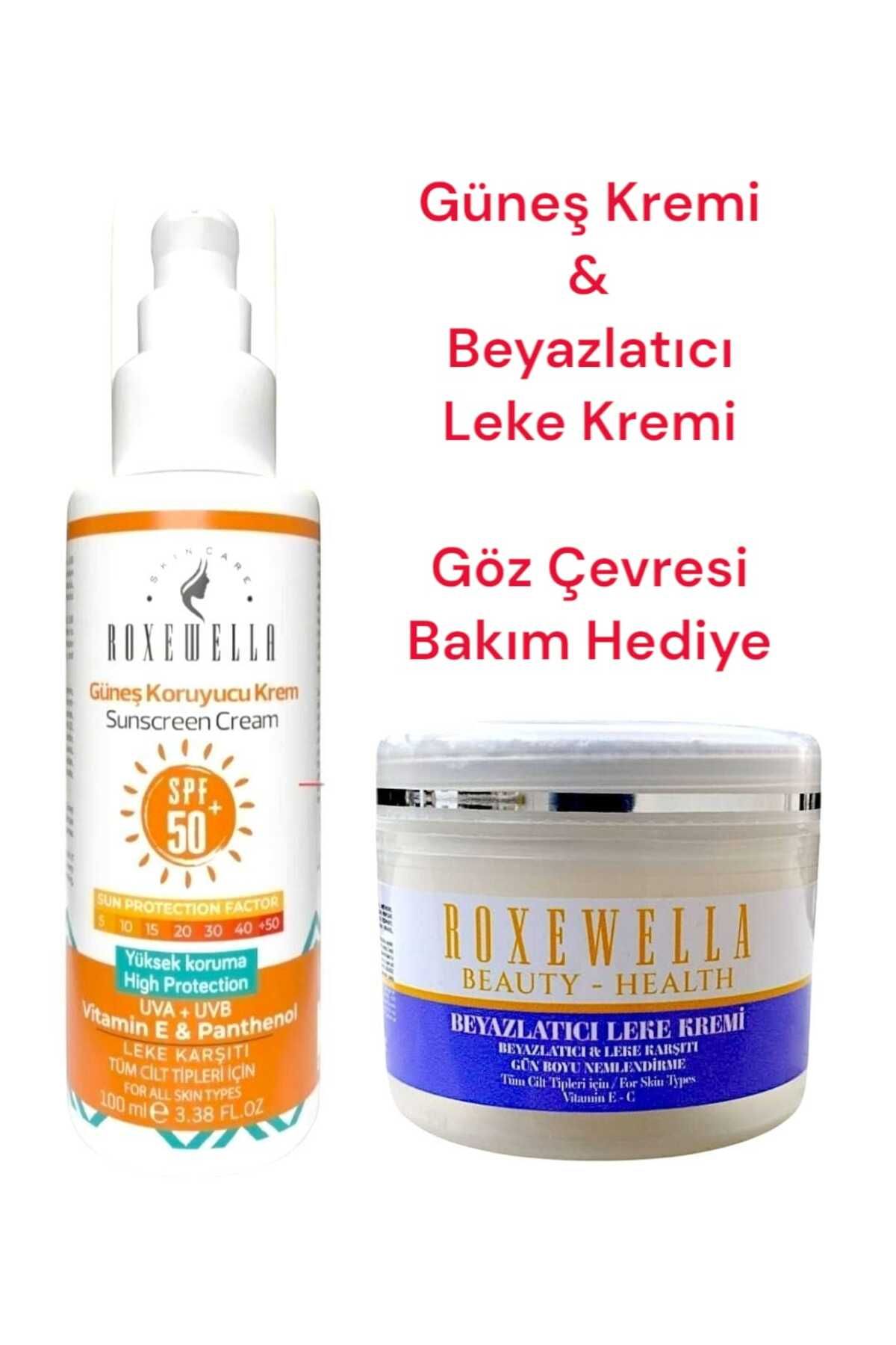 ROXEWELLA Güneş Kremi 100 ml +50Spf & Beyazlatıcı Leke Kremi 100ml