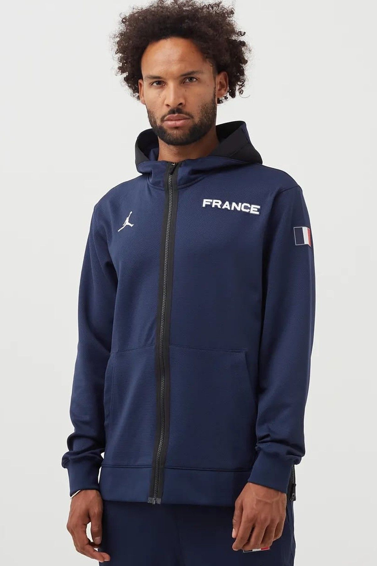Nike Jordan France Dri Fit Therma Flex Hoodie Erkek Kapüşonlu Sweatshirt Lacivert