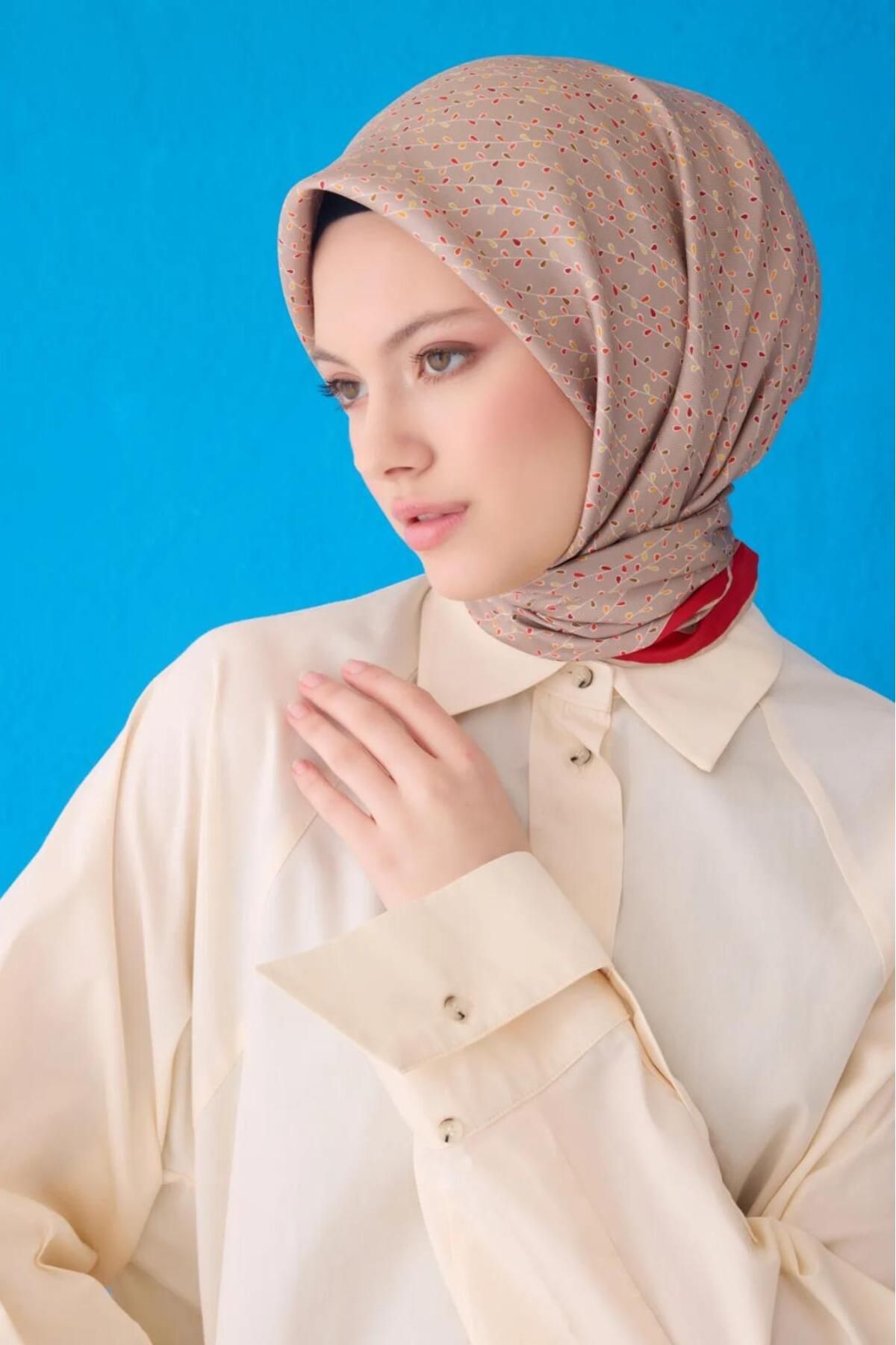 Belli Saf İpek Eşarp 4128D-35 Tivil