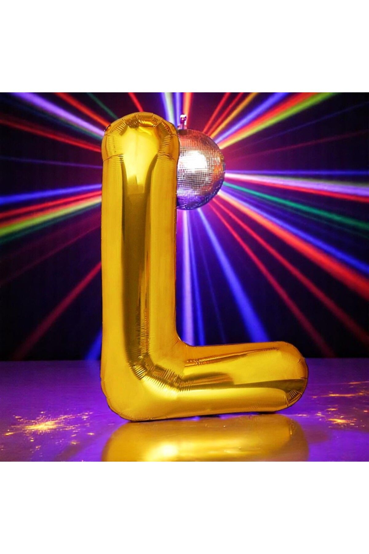 Kuzey VIP YÜKSEK KALİTE 1 METRE GOLD L HARFİ FOLYO BALON GOLD L HARF BALON HELYUM GAZINA UÇAN BALONA UYGUN