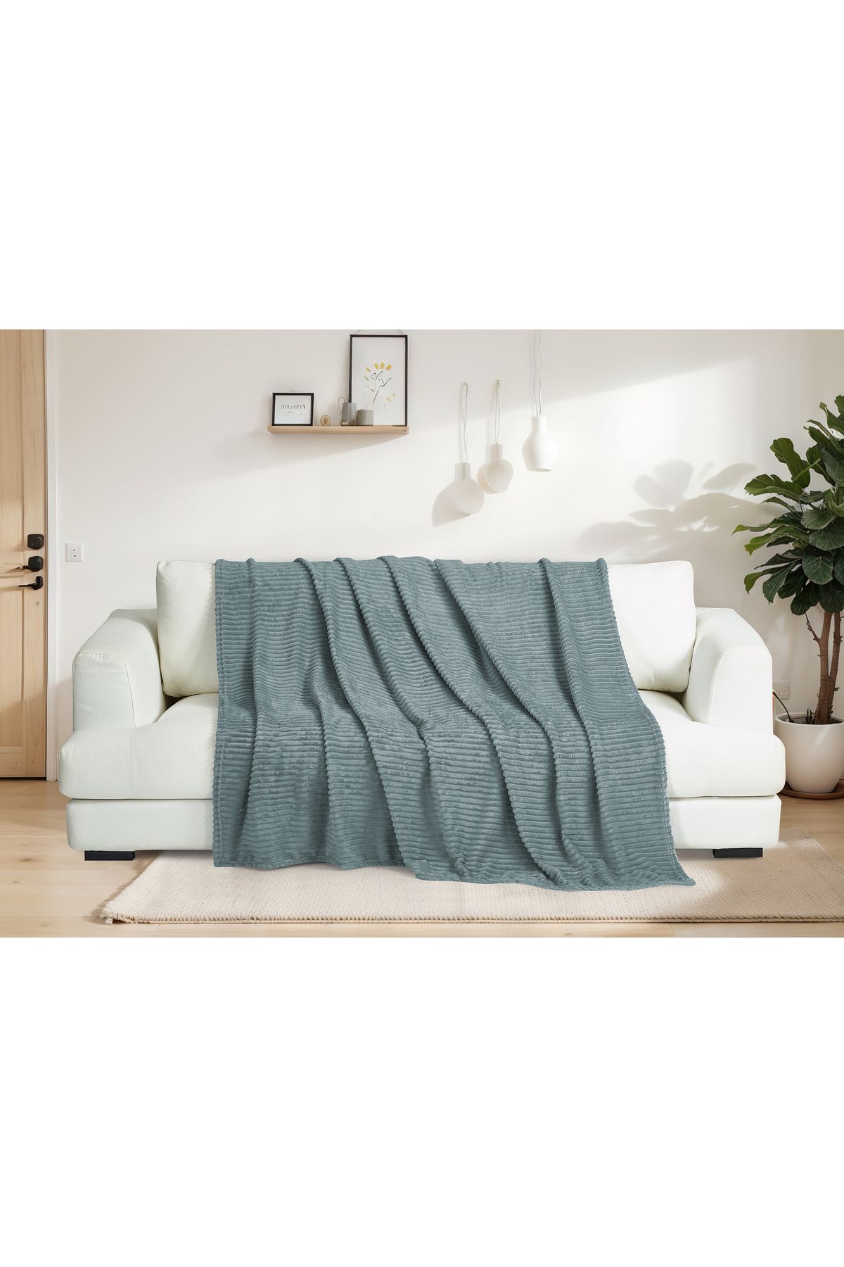 Dainty Home Serra çok amaçlı örtü mavi renk