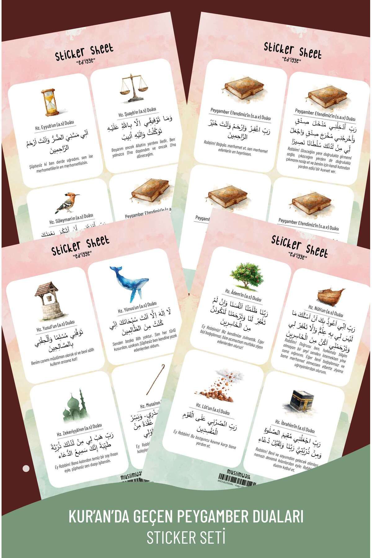MuslimWalk Ed’iyye – Peygamberlerin Duaları – Kağıt Sticker Seti #159