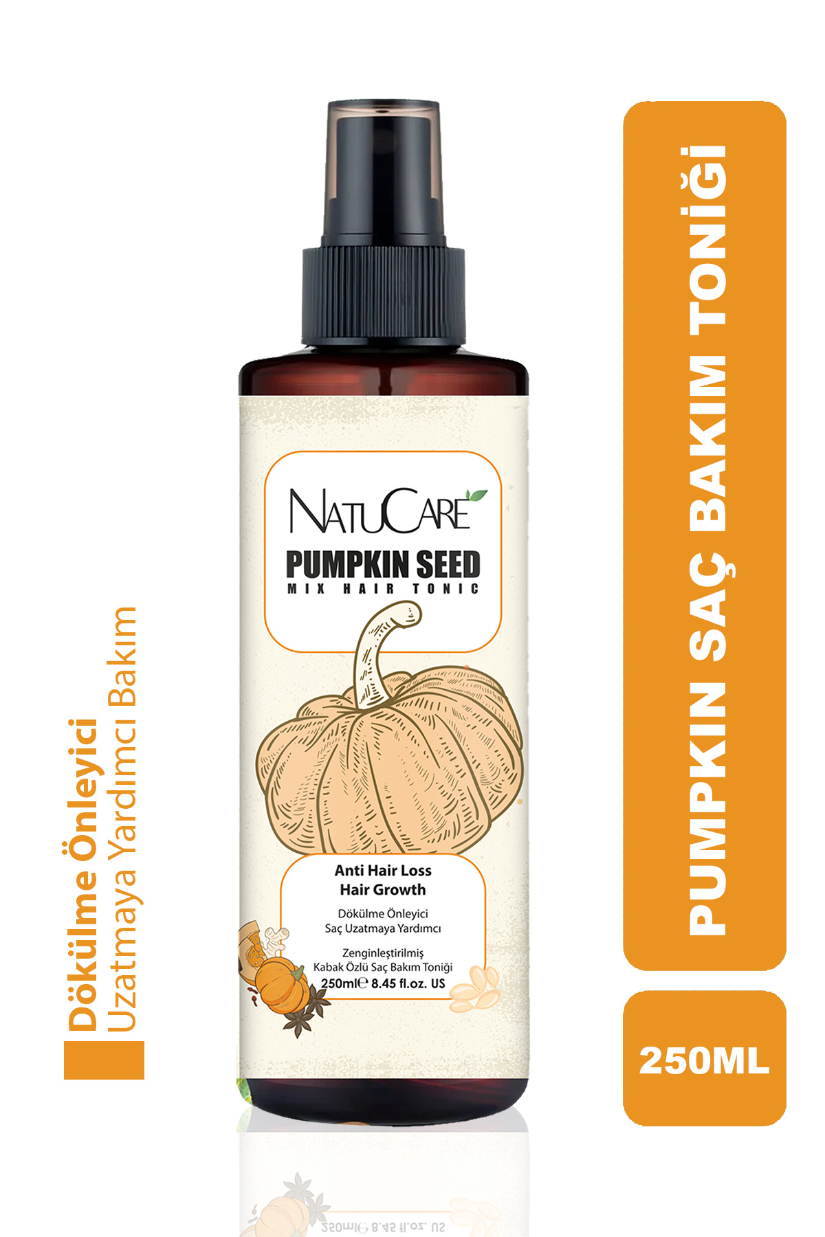 NatuCare Üst Düzey Güçlendirme Ve Saç Telleri Onarıcı Pumpkin Saç Bakım Toniği 250ml — NC-6123