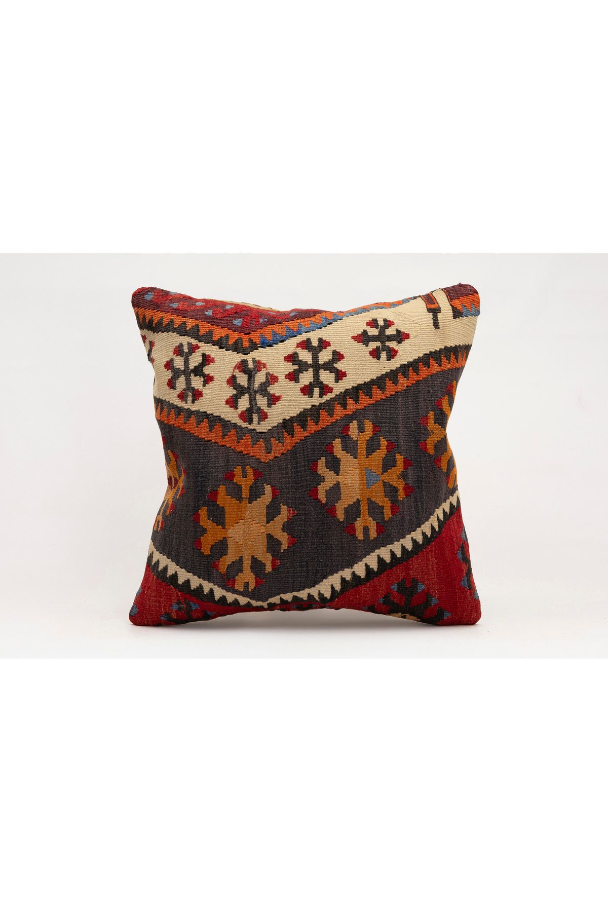 Kilim Whole Sale El Yapımı Kilim'den Yapılmış Vintage Kırlent Kılıfı, Yün, 40x40 Cm