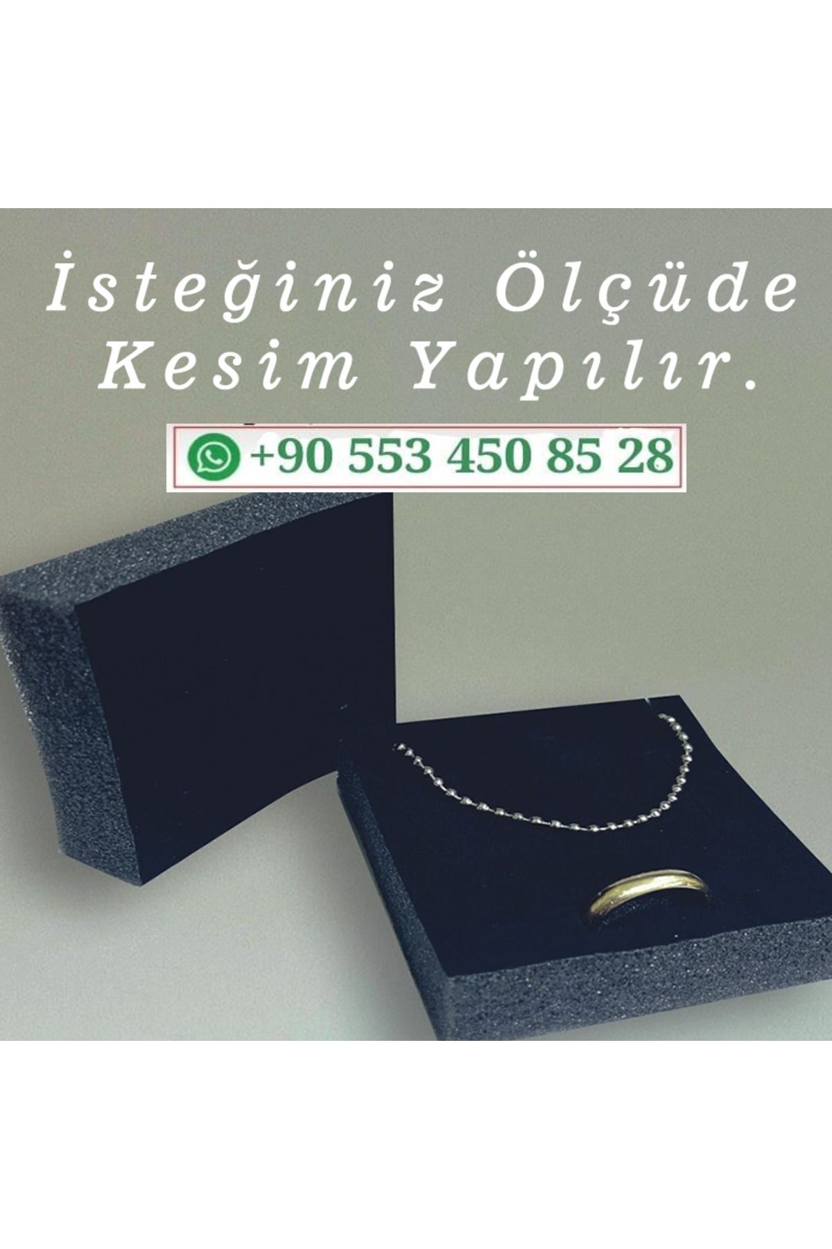 ÇUKUROVA ÜTÜ 10 ADET SİYAH SÜNGER 6,5 X 4,5 X 1 CM (Takı Kutusu Kolye, Bileklik İçin)