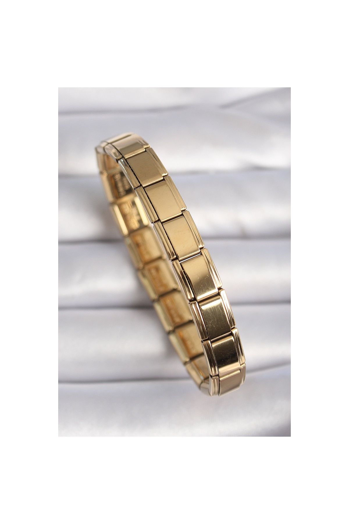 Findit 316L Çelik Gold Renk Yazısız Nomination Charm Bileklik