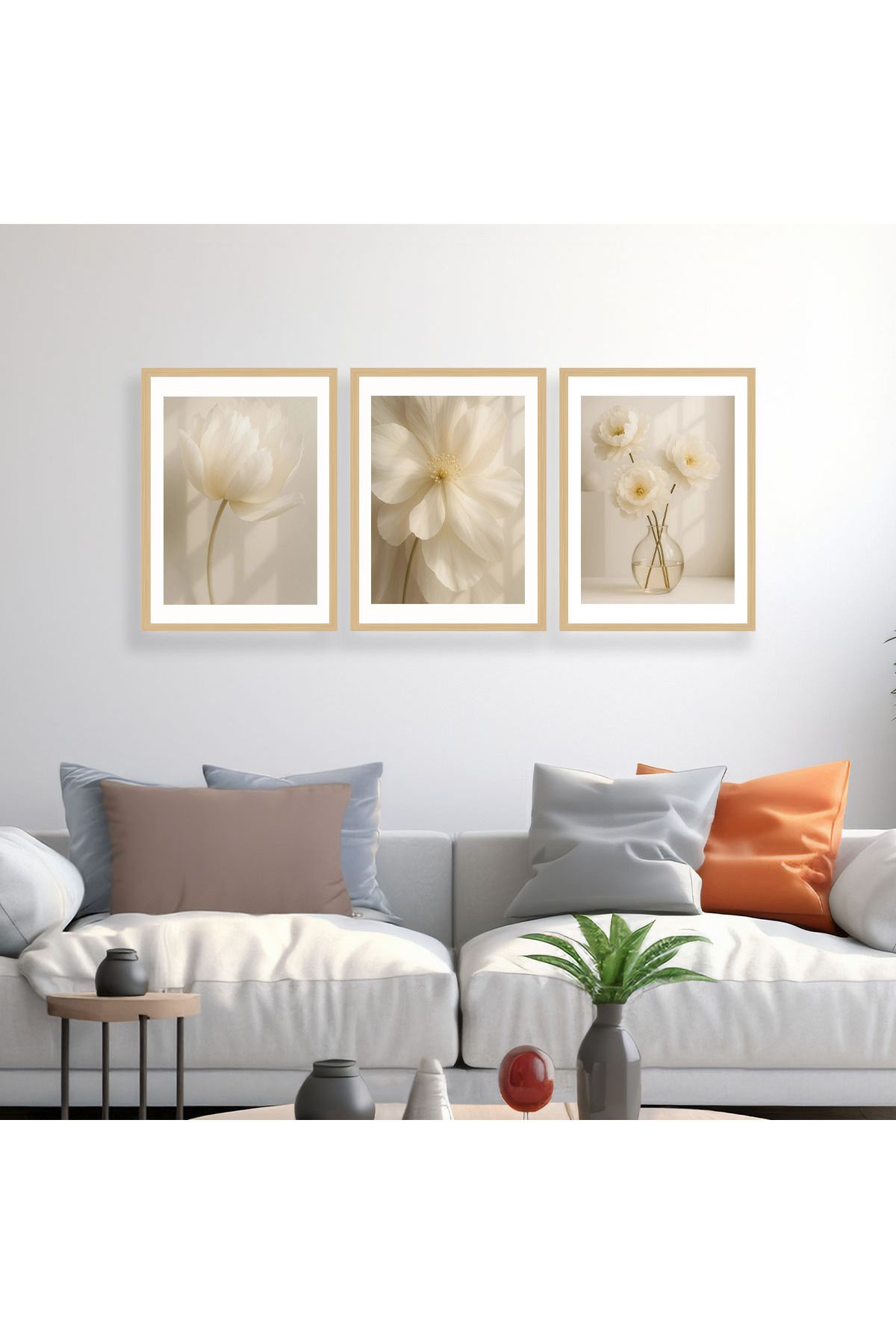 woodsia 3 Parça Ahşap MDF Çerçevesiz Tablo Seti MDFTH310