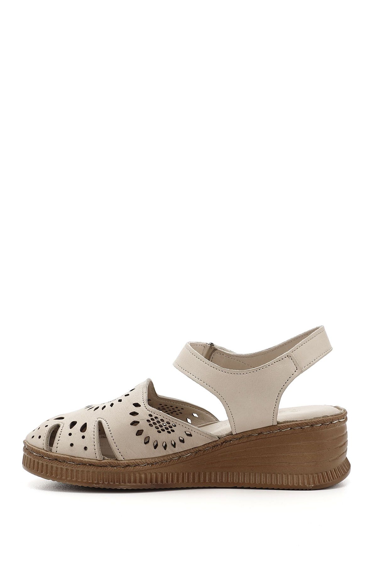 صندل نود زنانه R Beige Antique Hey Leader چرمی Fill Sandals 45885 GÖNDERİ(R)