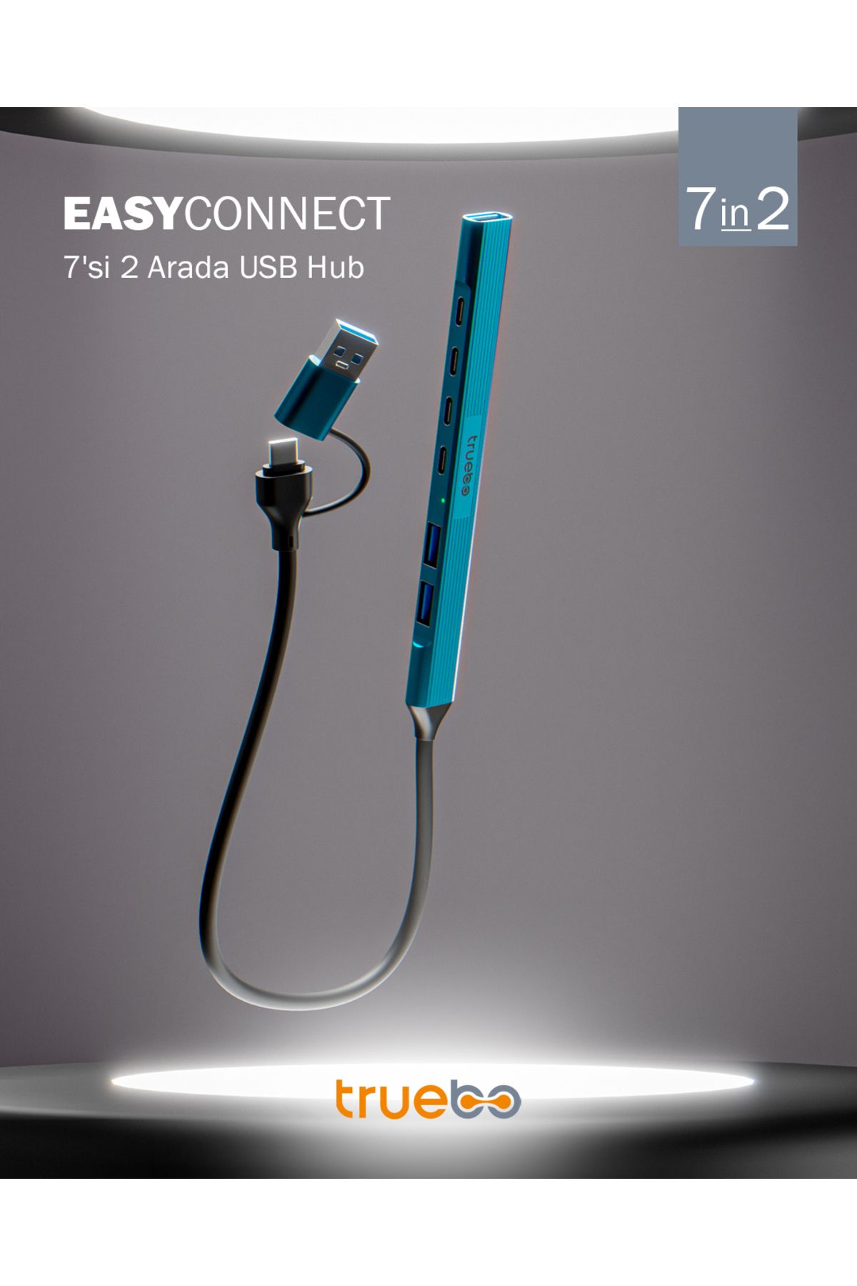 Easyconnect 7in2 Type-c / Usb 3.0 Hub - 8