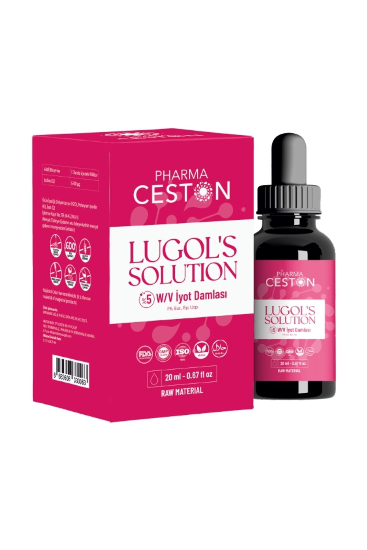 Pharma Ceston Lugol's Solution İyot Damlası - Takviye Edici Gıda