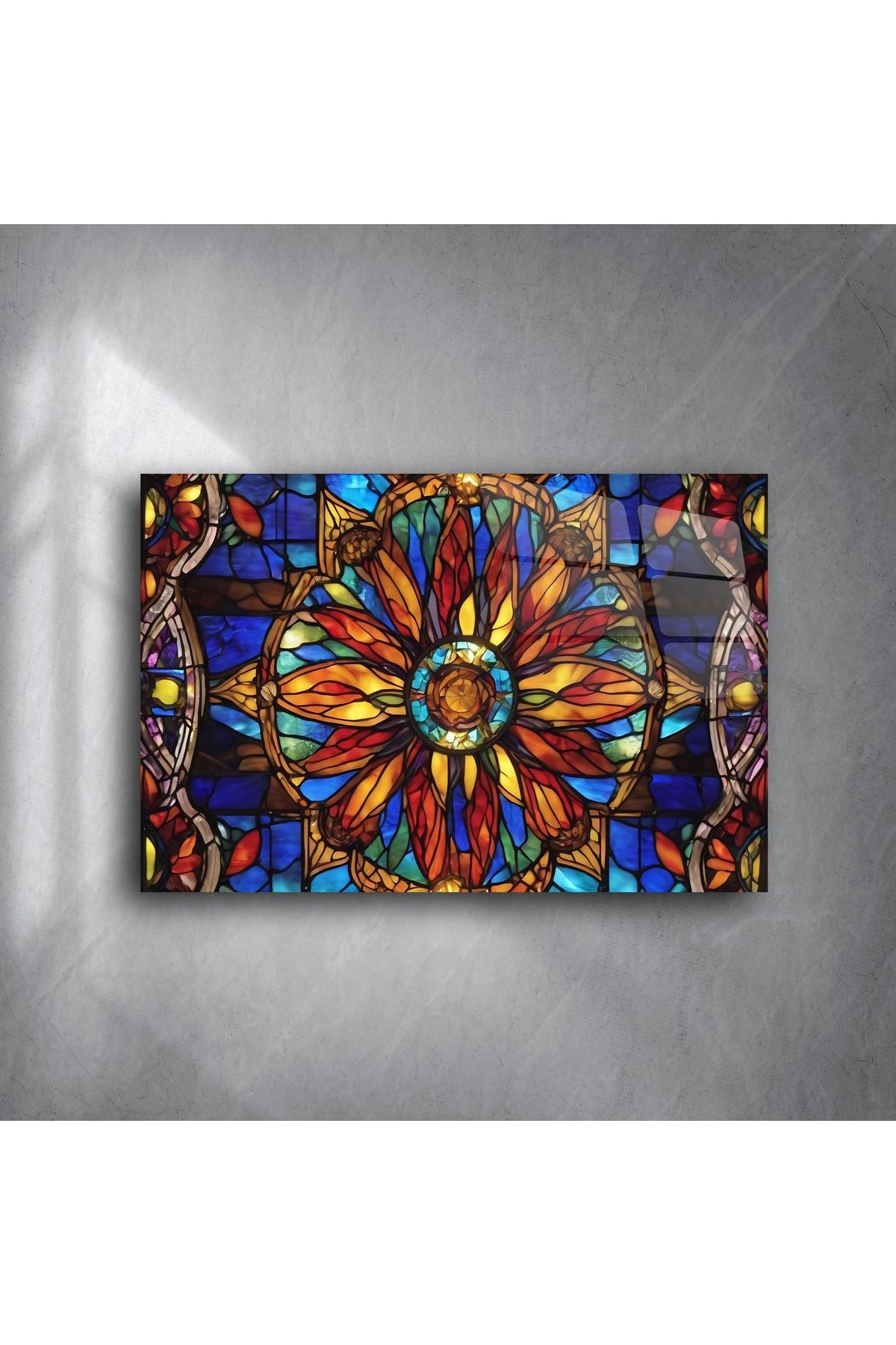 LEYLASER Vitray Mandala Duvar Tablosu