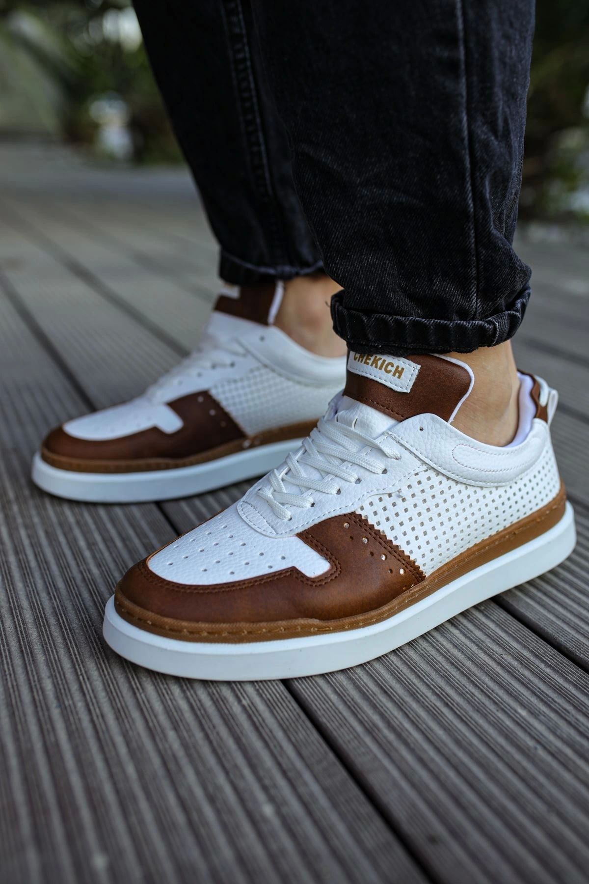 OurStyles CH201 CBT Hercules Erkek Ayakkabı TABA/BEYAZ