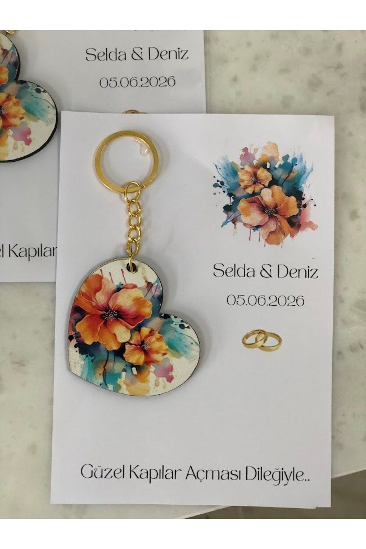 Denseden Bu Ahşap Anahtarlık Sizin Olmalı Söz Nişan Düğün Kına Hediyesi Nikah Hatırası Hediyelik
