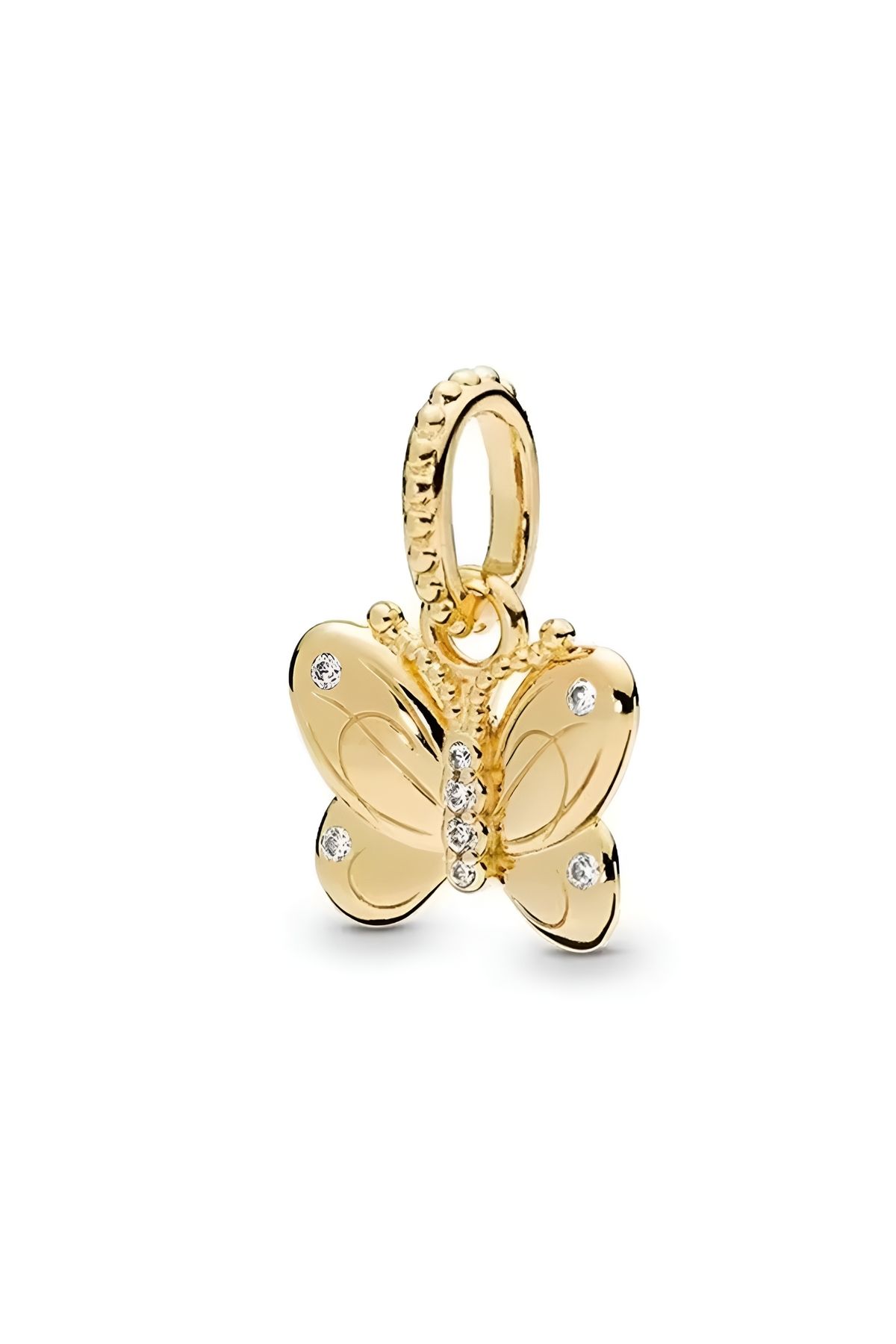 Lux Design 925 Ayar Gümüş Işıltılı Kelebek Me Charm