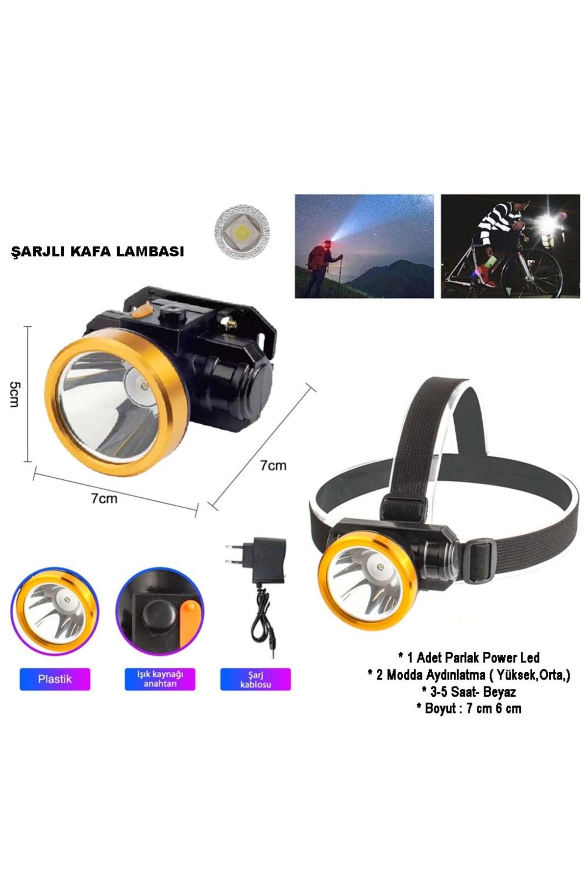Watton ŞARJLI BARET KAFA LAMBASI WATTON WT-700