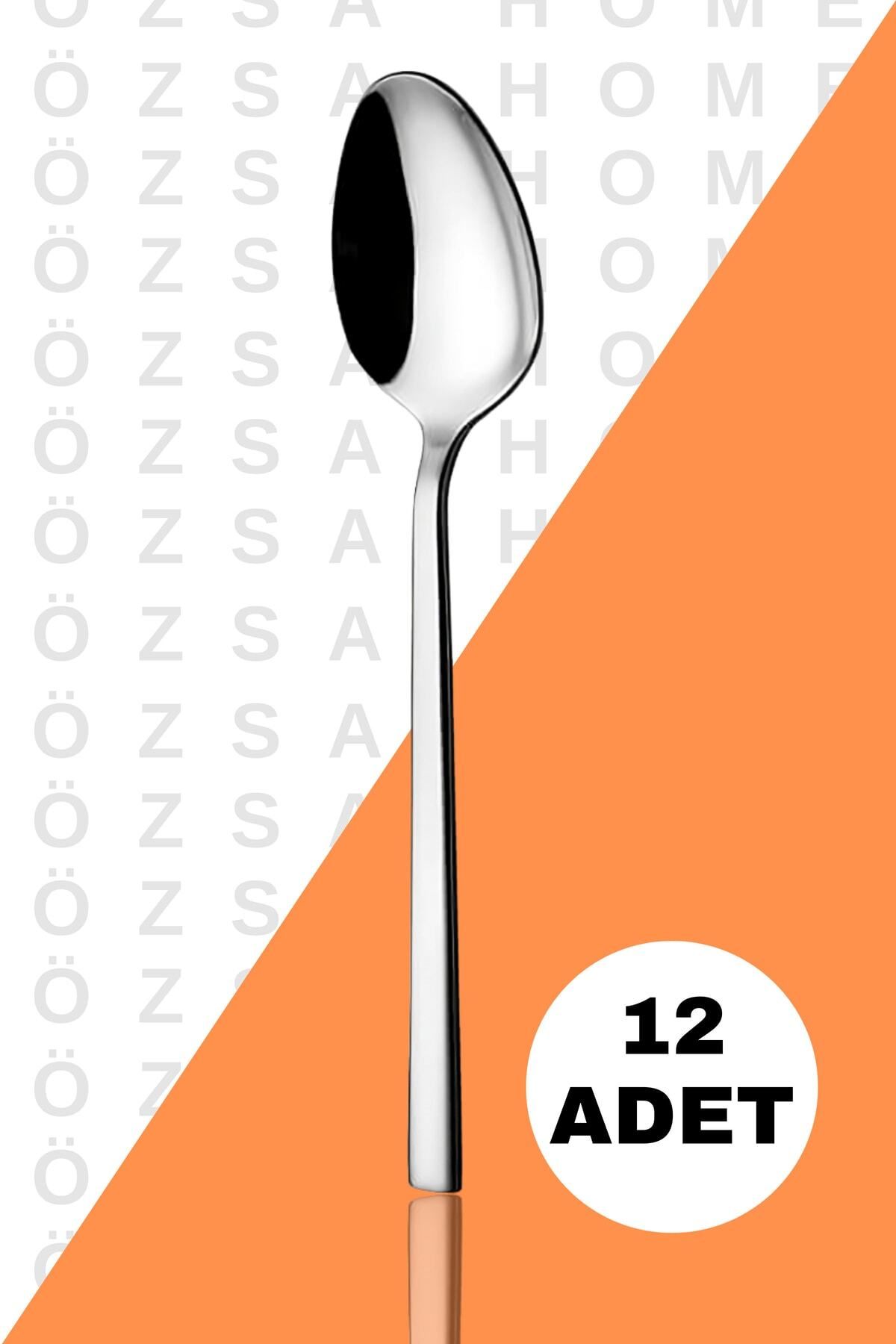 Saba 12 Parça Çubuk Yemek Kaşığı Düz Model 12 Kişilik