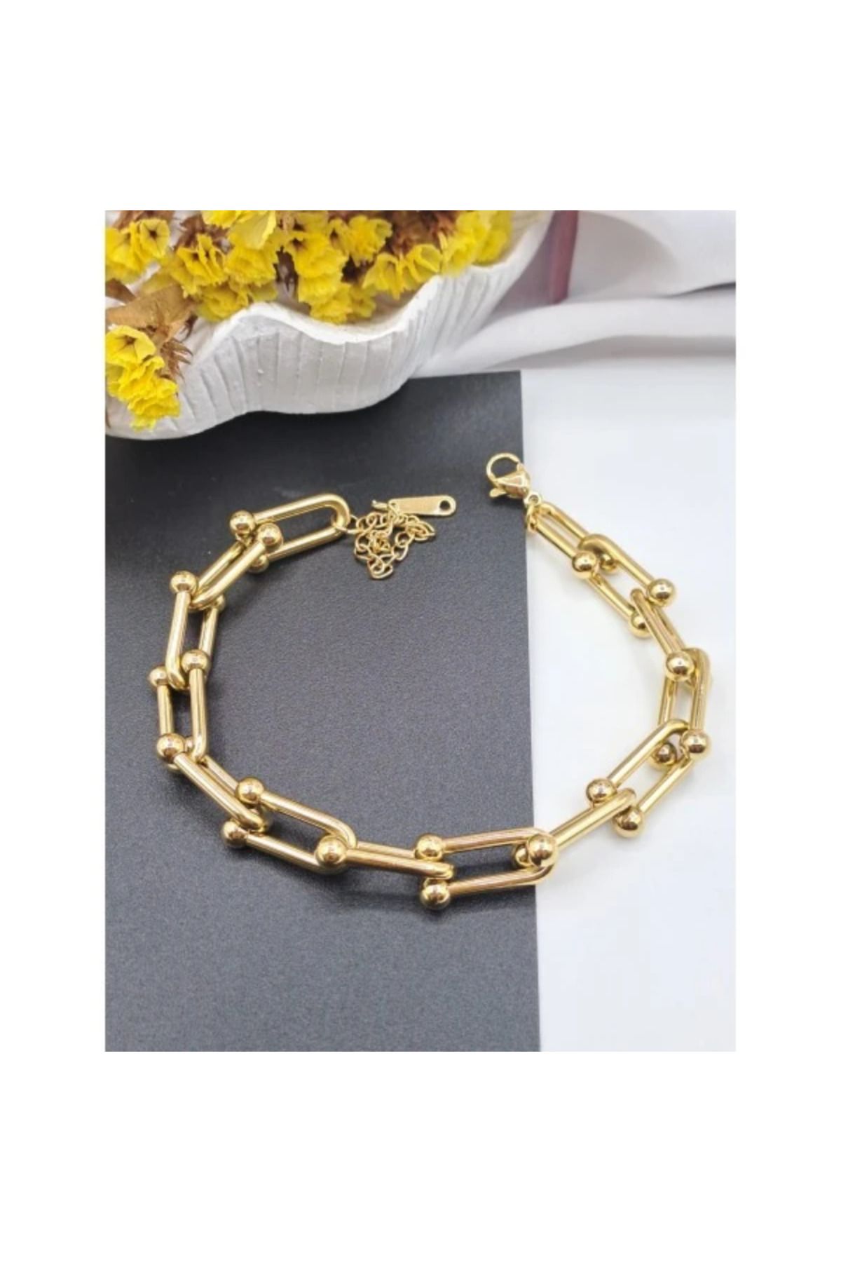 Daniela Power Chain Altın Kaplama Çelik Bileklik