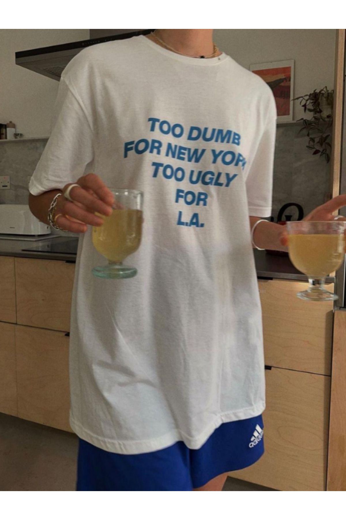 DEEFWEAR DREICH TOO DUMB FOR BASKILI BEYAZ TSHIRT
