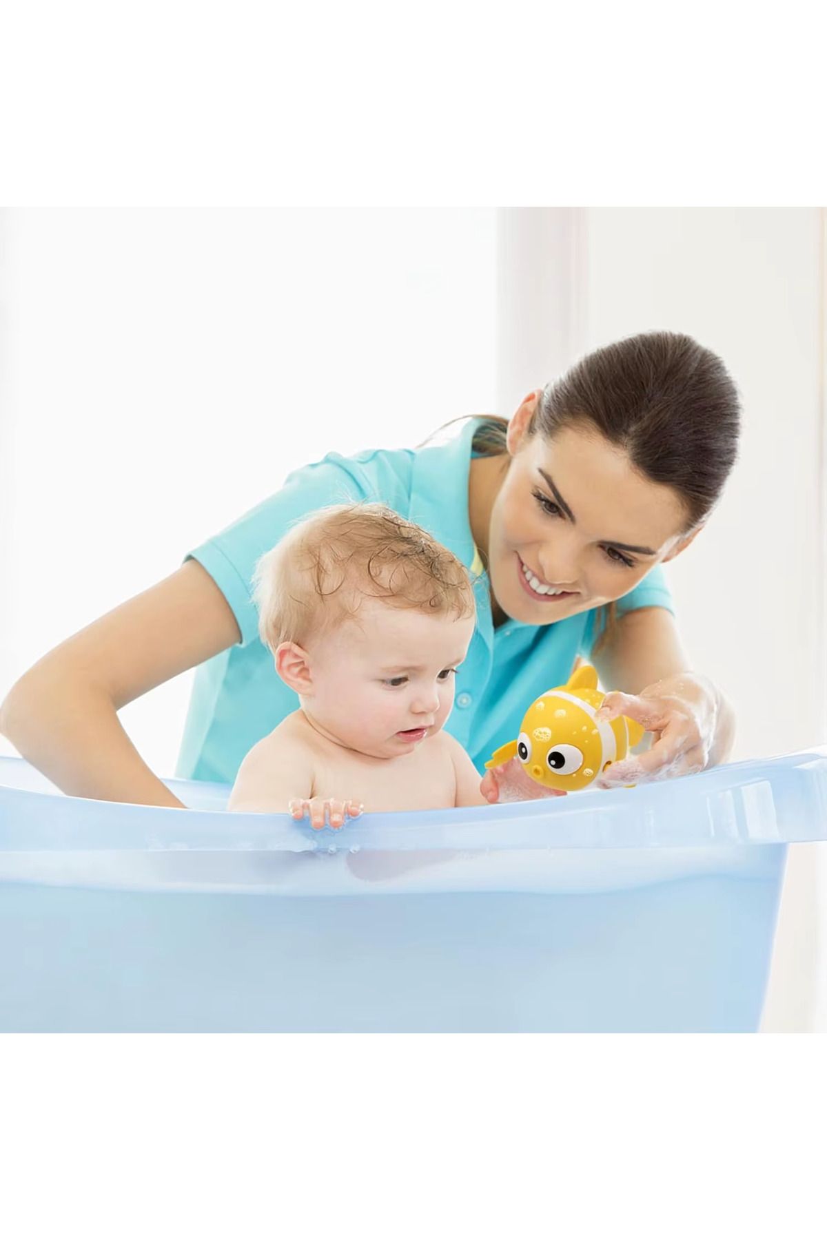 alpazza Yüzen Balık Küvet Banyo Balığı Hareketli Kurmalı Oyuncak Balık