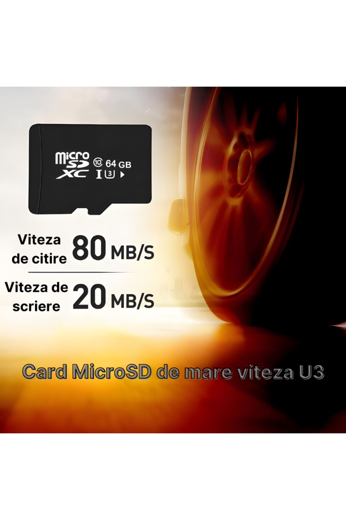 MaGeCa-Micro SD Memory Card, 64 GB, Class 10, U3 Speed ​​Class, Extended Compatibility 3