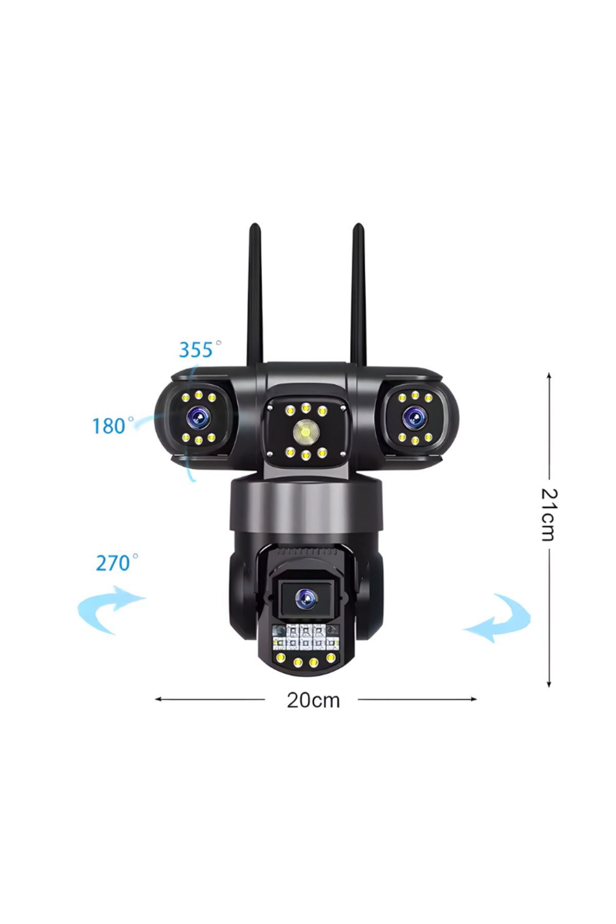 MaGeCa-Surveillance Camera, Wifi, 6mp Full Hd, 3 Simultaneously Monitored Areas, Motion Detection 8