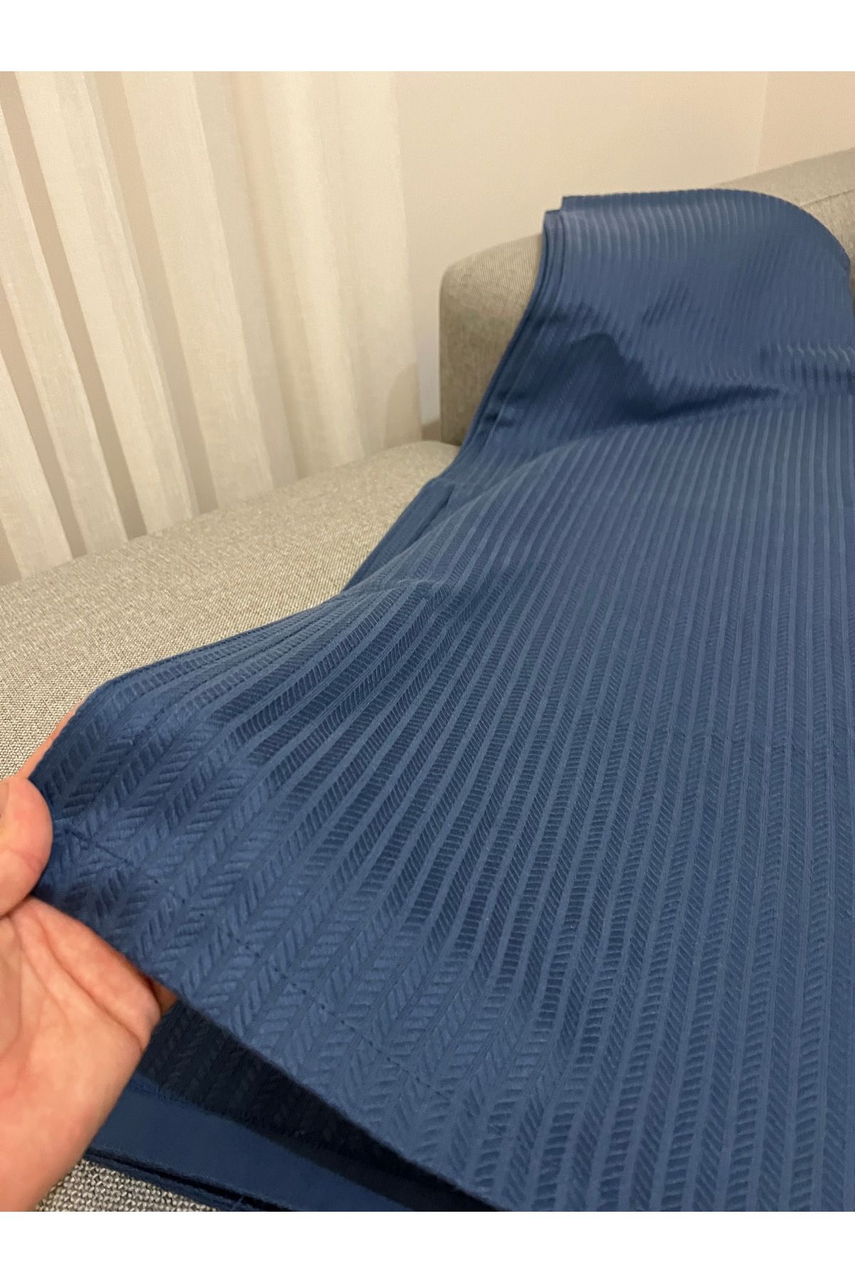 Renk Tekstil Örgü Dokulu Pike Tek Kişilik %100 Doğal Pamuk - 160 X 230 - 8 Farklı Renk Seçeneği