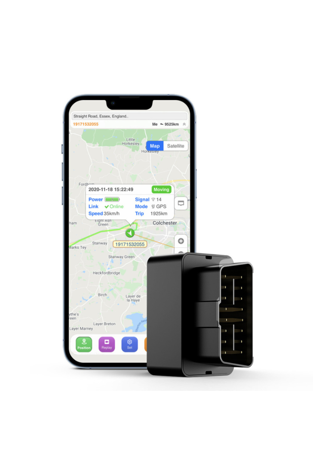 MaGeCa-GPS Tracker MaGeCa® ST-902A, Plug and Play with OBD interface, 2GA SIM, 150 mAh backup battery 3