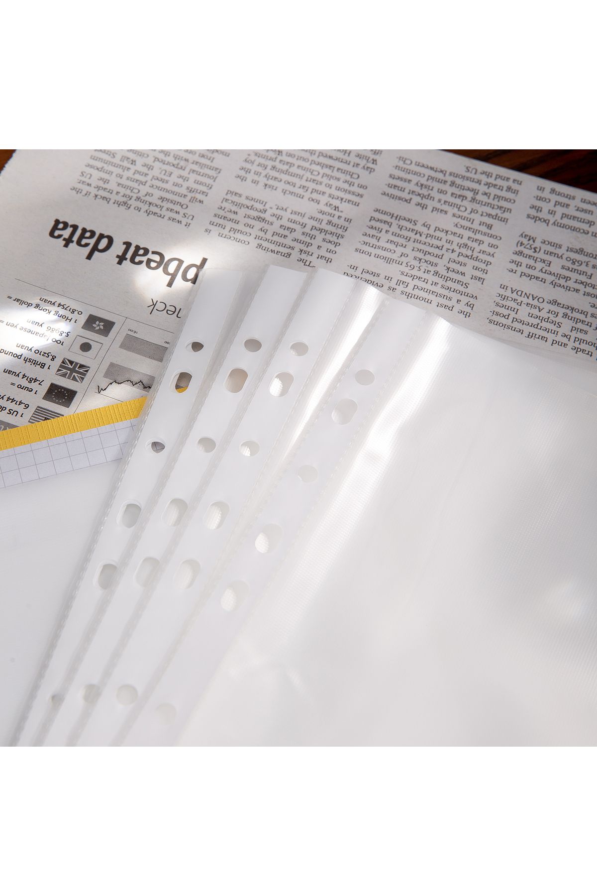 Deli-Deli E5716 Sheet Protector, A4 Transparent 50mic PP Top-Loading – For Office Document Filing 7