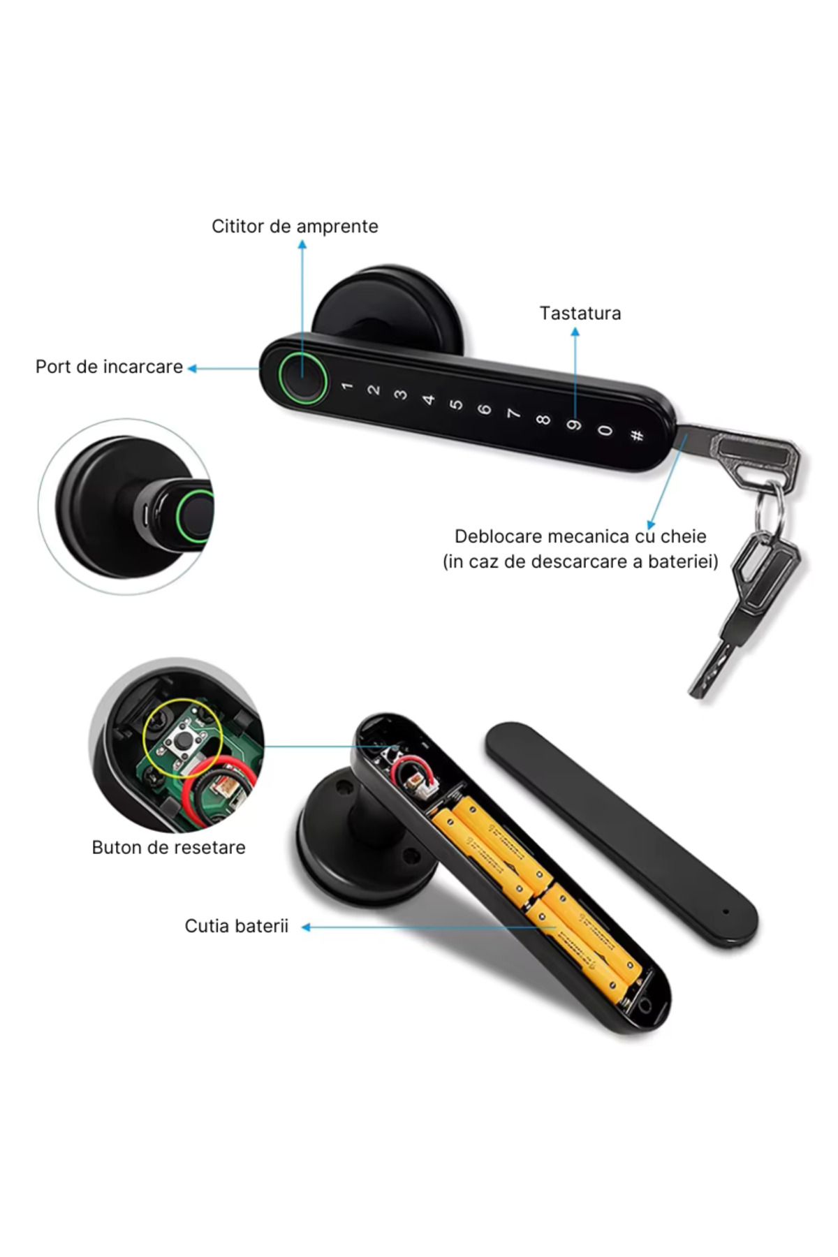 MaGeCa-Smart Lock, Remote Control, 5 Access Modes, Tuya App 6