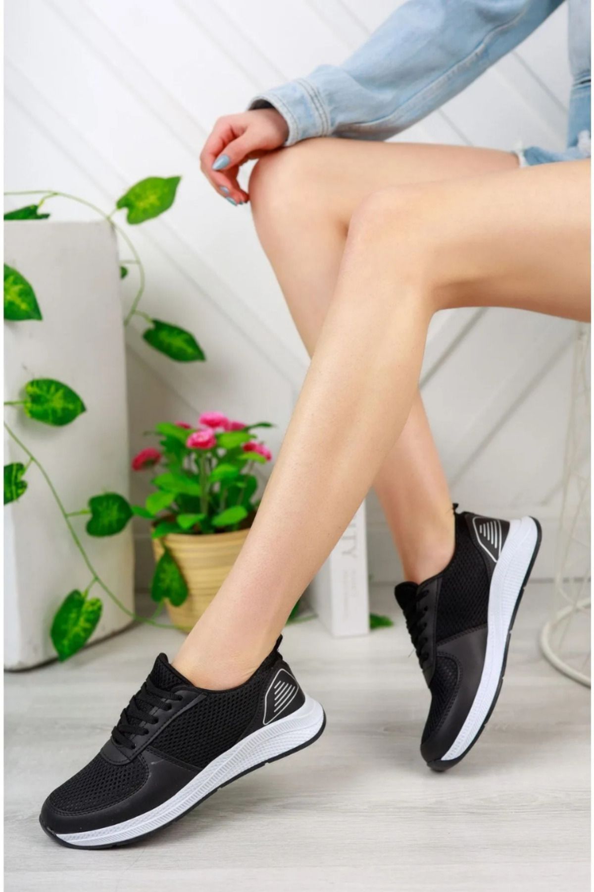 bellaista Siyah Kadın Sneaker Günlük Ayakkabı