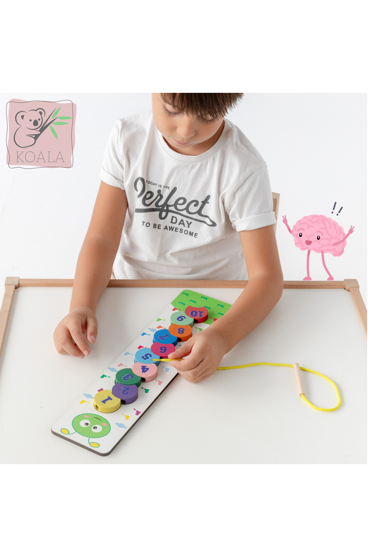 بازی آموزشی نخ‌کشی کرم چوبی – اعداد رنگارنگ