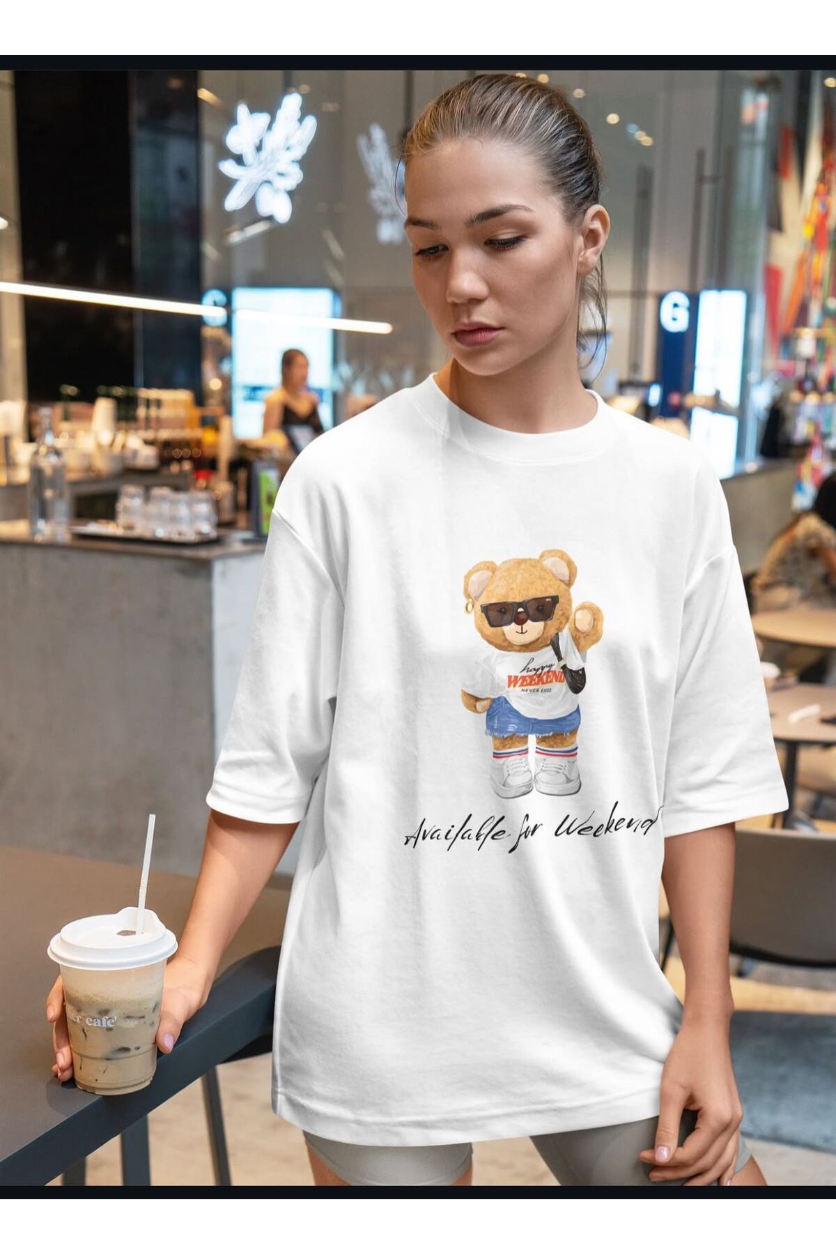 JANSO GROUP - KADIN KISA KOLLU BASKILI PAMUKLU TSHIRT 202505