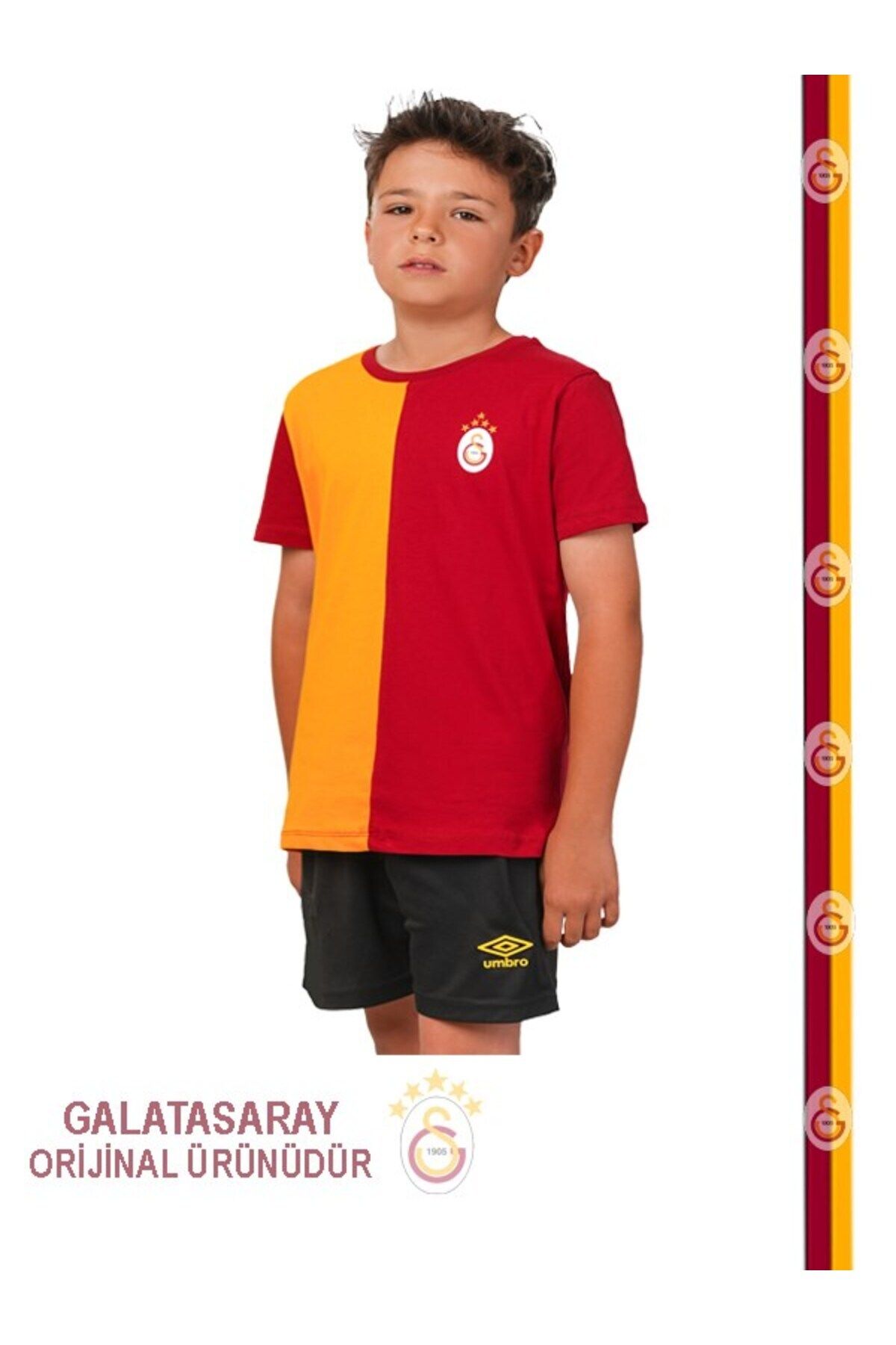 Galatasaray Orijinal 5 Yıldız Parçalı Çocuk Forma T-shırt