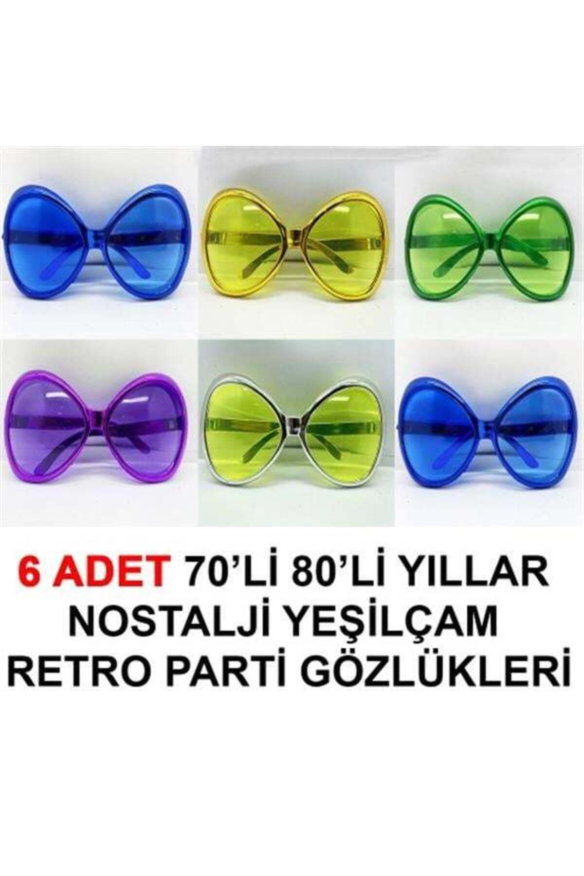 Modafiks Yeşilçam Retro Parti Gözlükleri 6 Adet