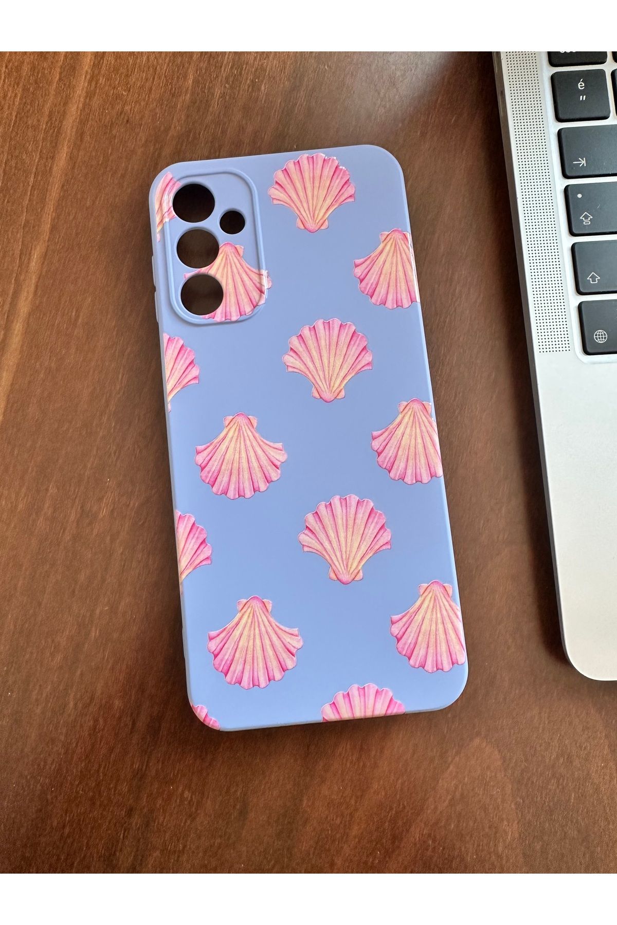 Mobildizayn XİAOMİ REDMİ NOTE 10S Uyumlu Pembe Deniz Kabuğu Desenli Telefon Kılıfı