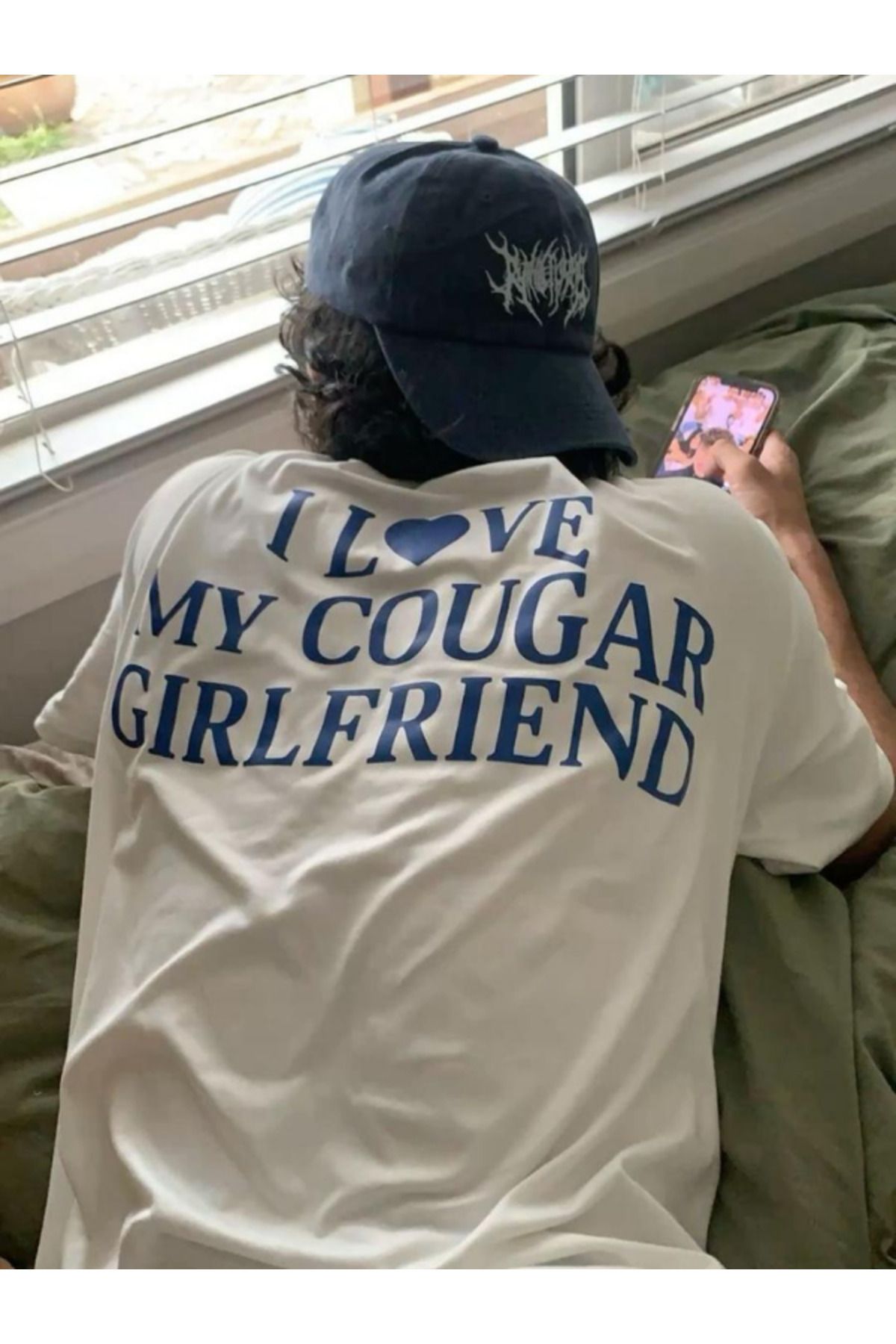 DEEFWEAR DREICH I LOVE GIRLFRIEND BASKILI BEYAZ TSHIRT