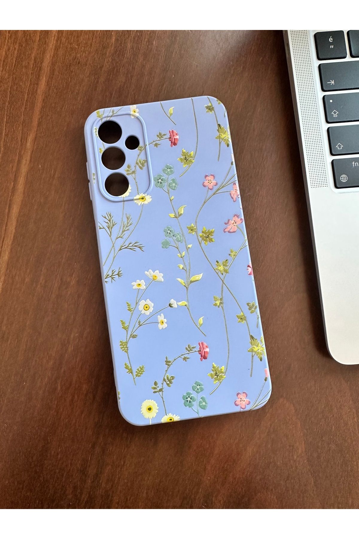 Mobildizayn SAMSUNG A20S Uyumlu Çiçekli Dal Desenli Telefon Kılıfı